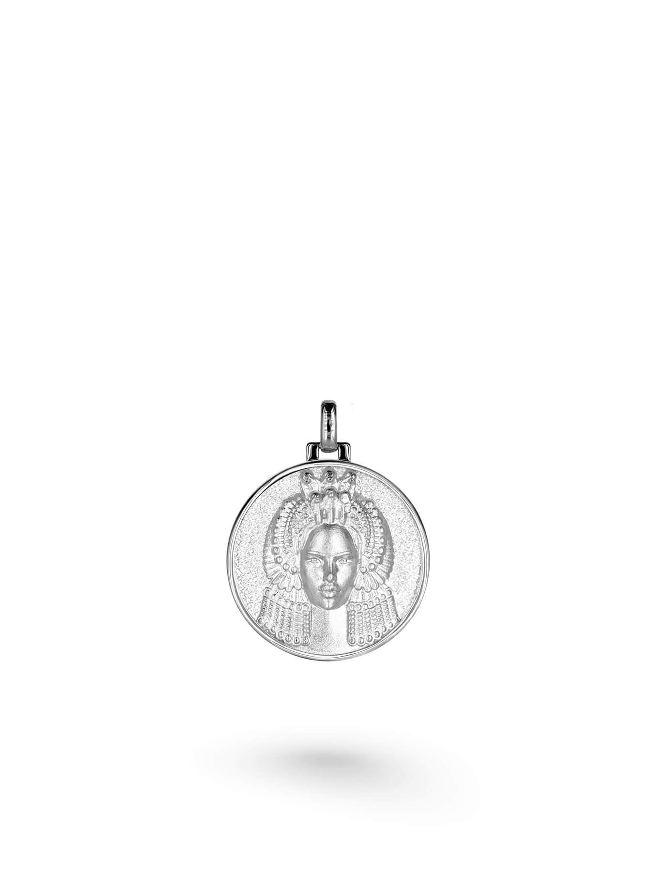 Cleopatra Medallion Silver