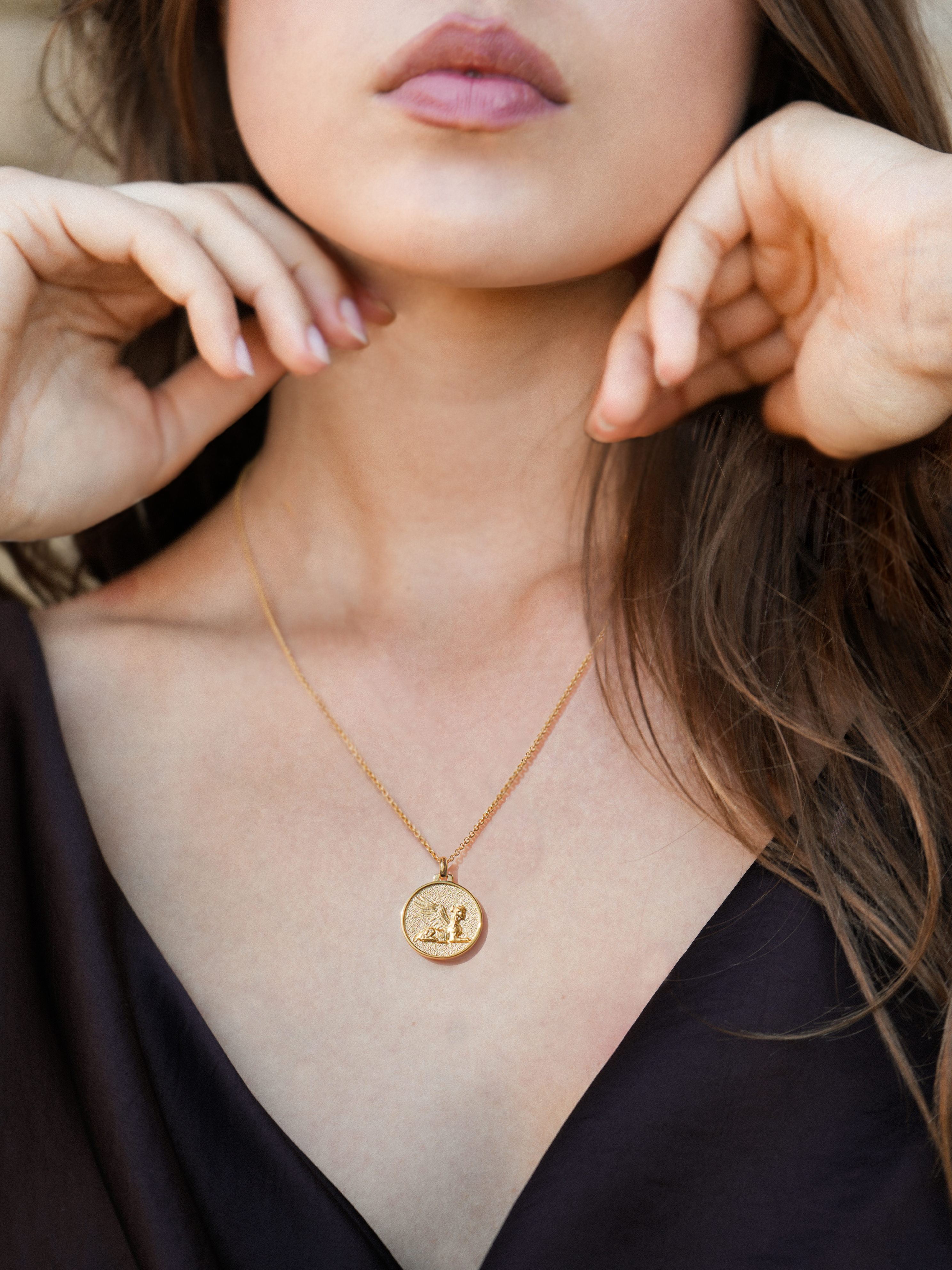 Sphinx - Halskette - Vermeil