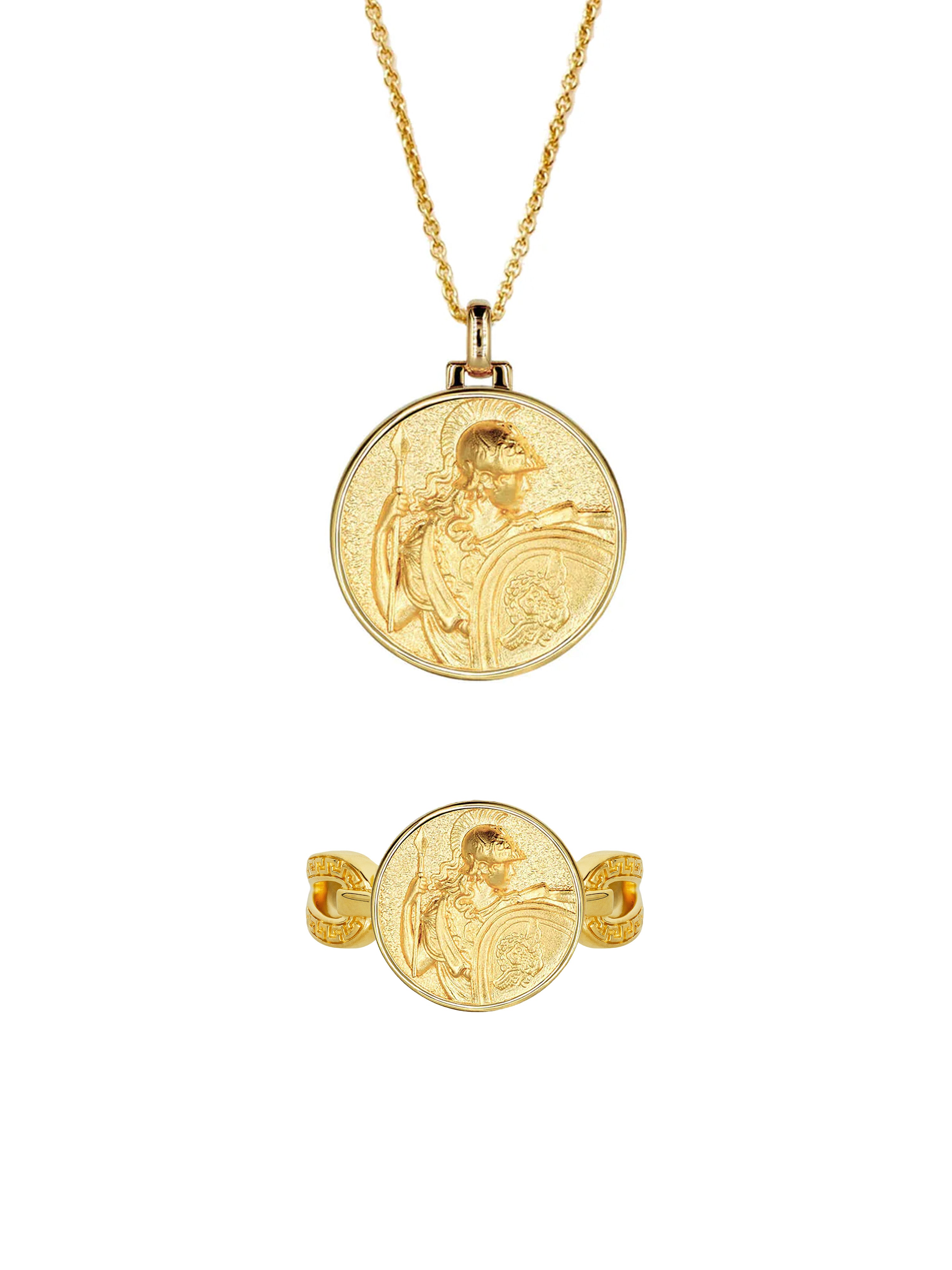 Athéna Goddess Duo Ring – Vermeil