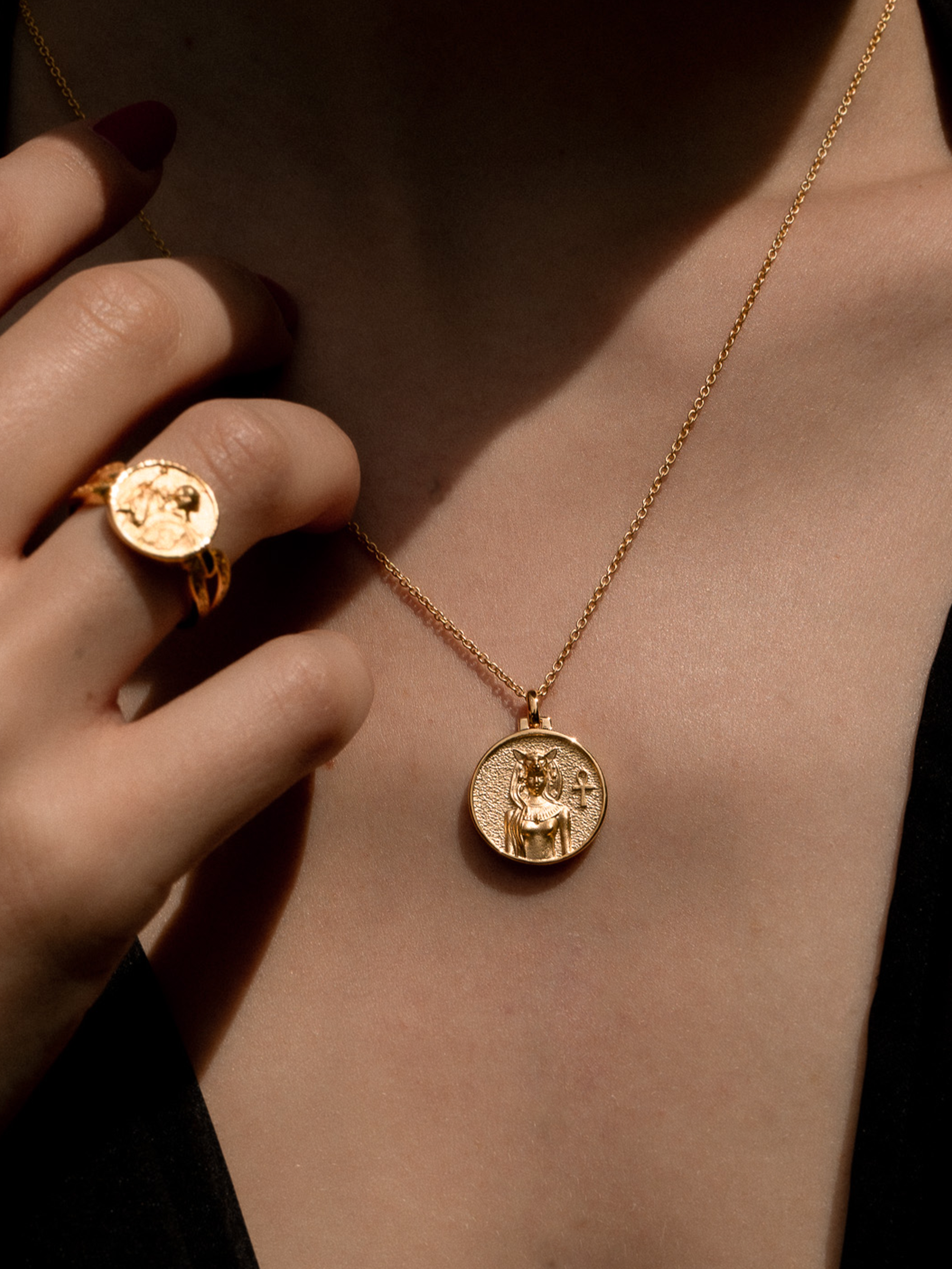 Bastet Halskette Vermeil