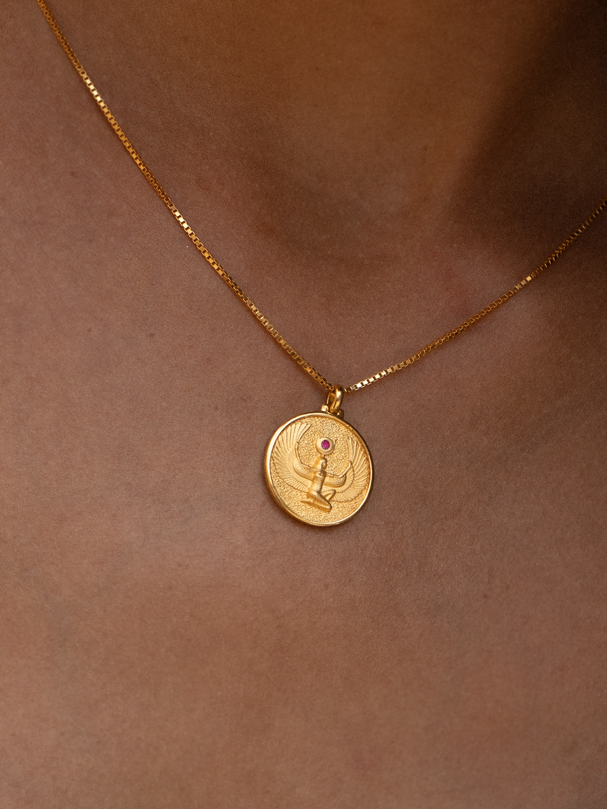 Isis Ruby - Necklace - Solid - Gold