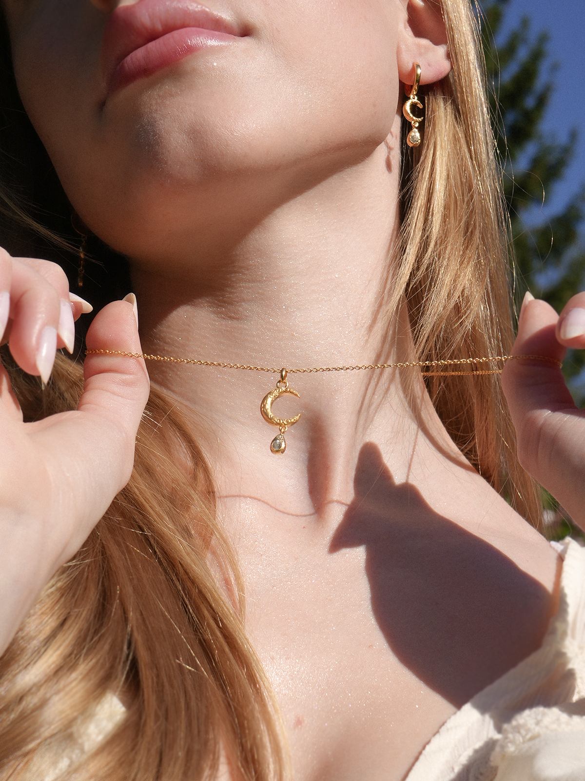 Luna Teardrop Ohrringe Vermeil
