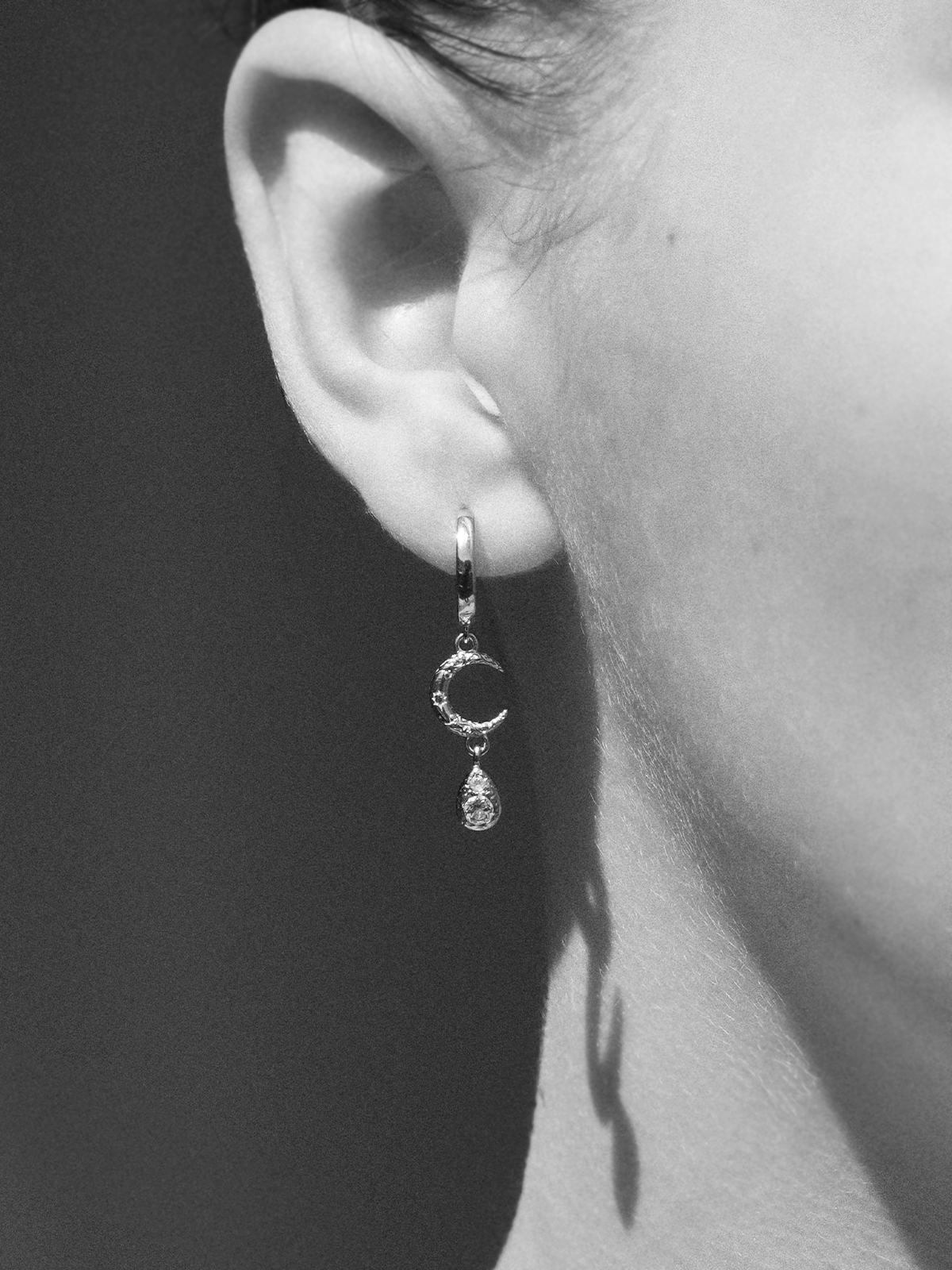 Luna Teardrop Earrings Silver