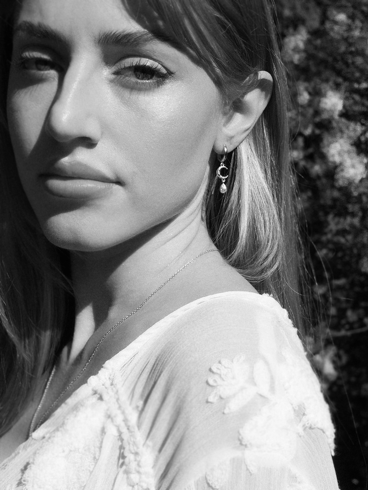 Luna Teardrop Earrings Silver