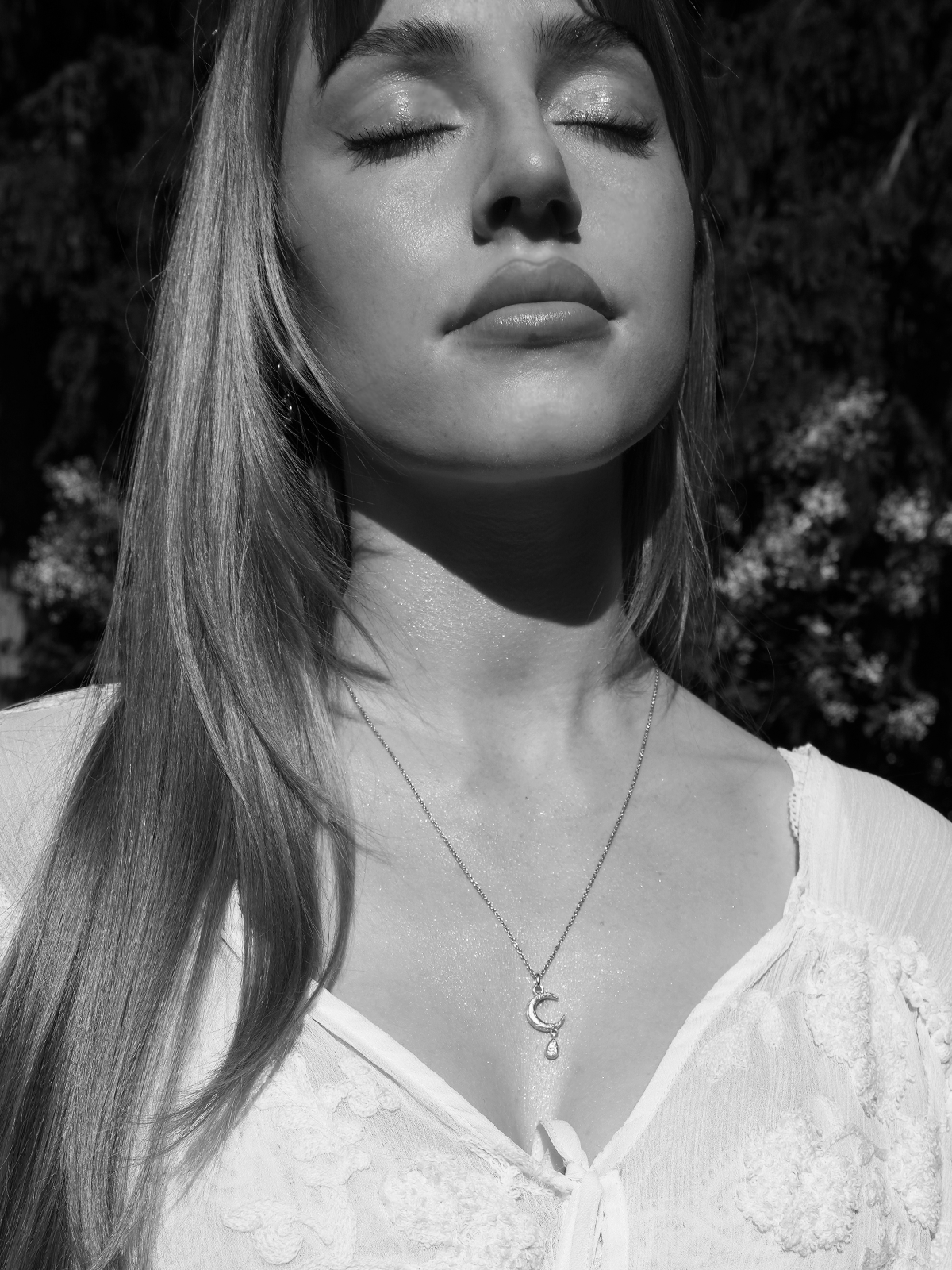 Collier Luna Teardrop Argent