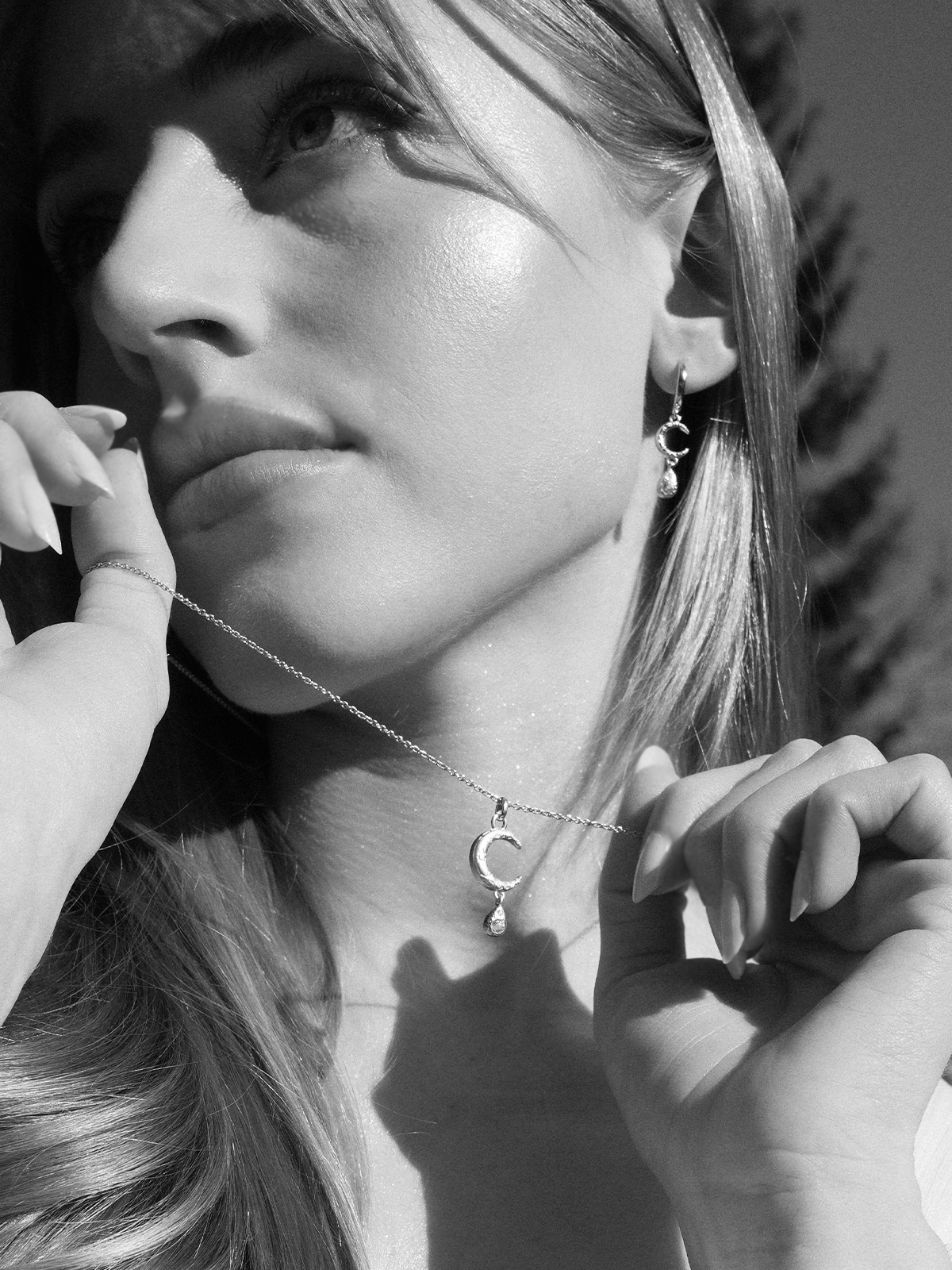 Collana Luna Teardrop Argento