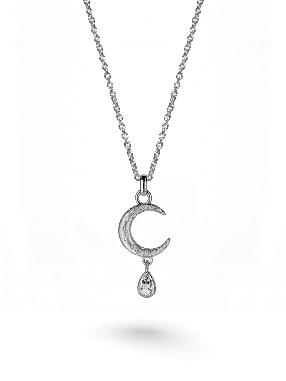 Collana Luna Teardrop Argento