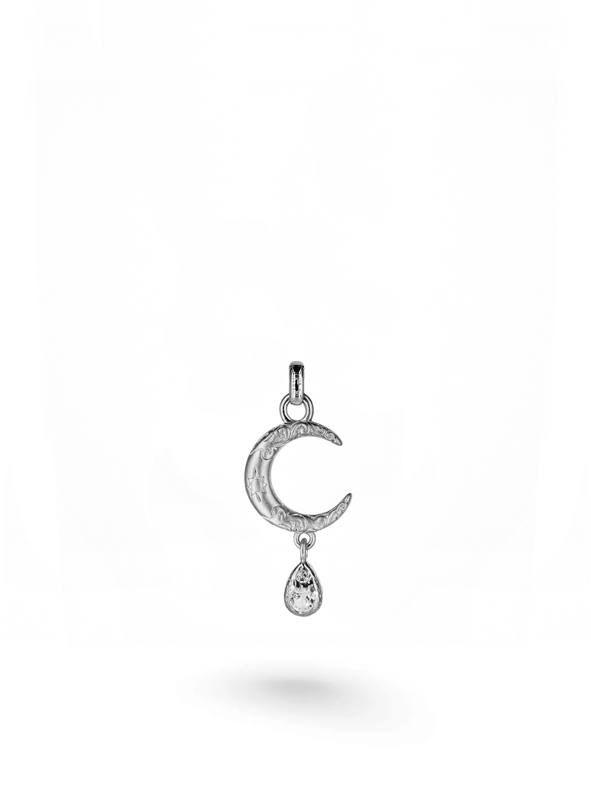 Collier Luna Teardrop Argent