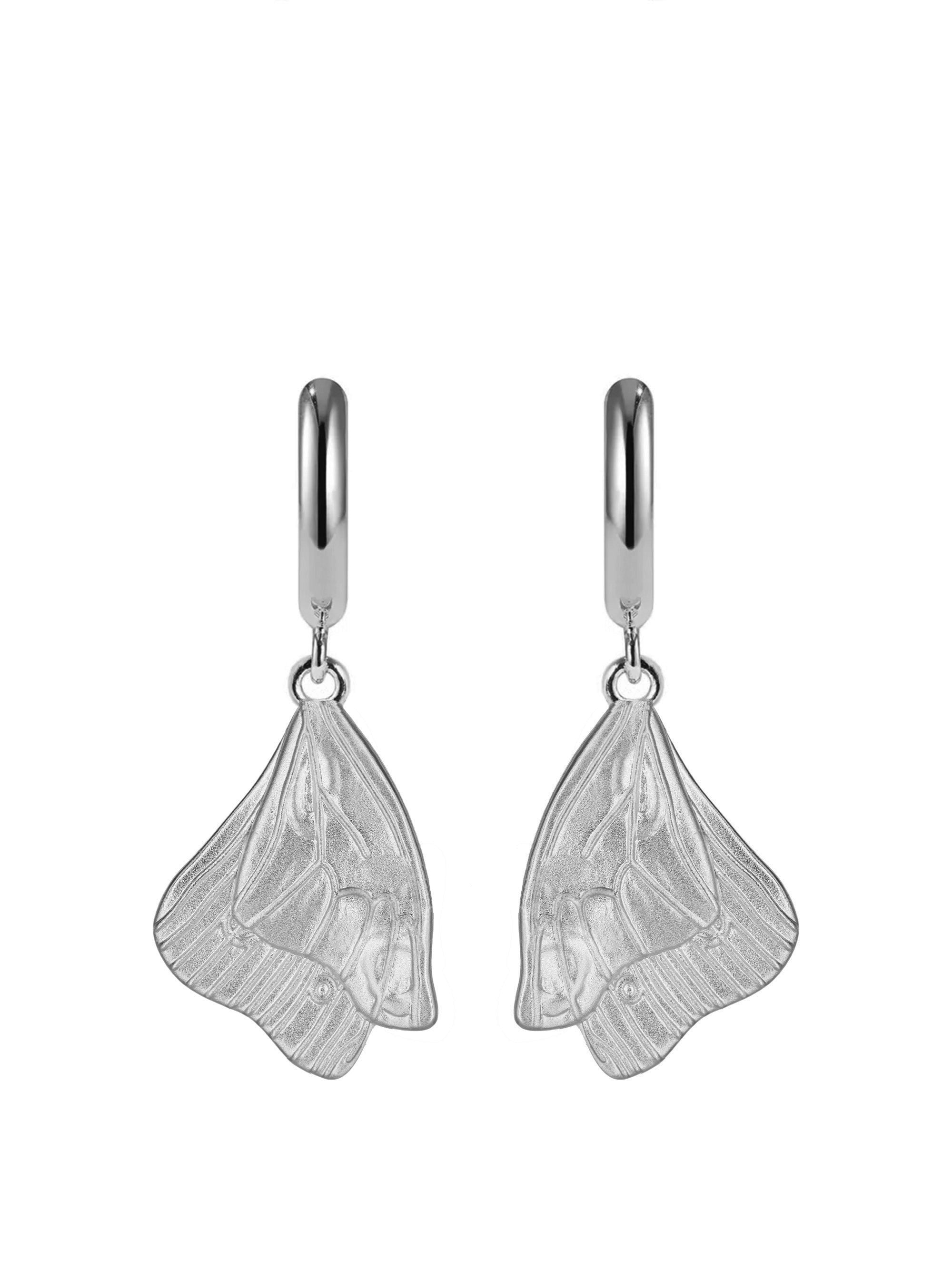 Boucles d’Oreilles Aile de Psyché Argent