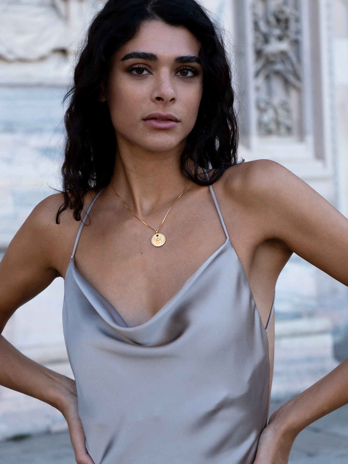 Skarabäus - Halskette - Vermeil