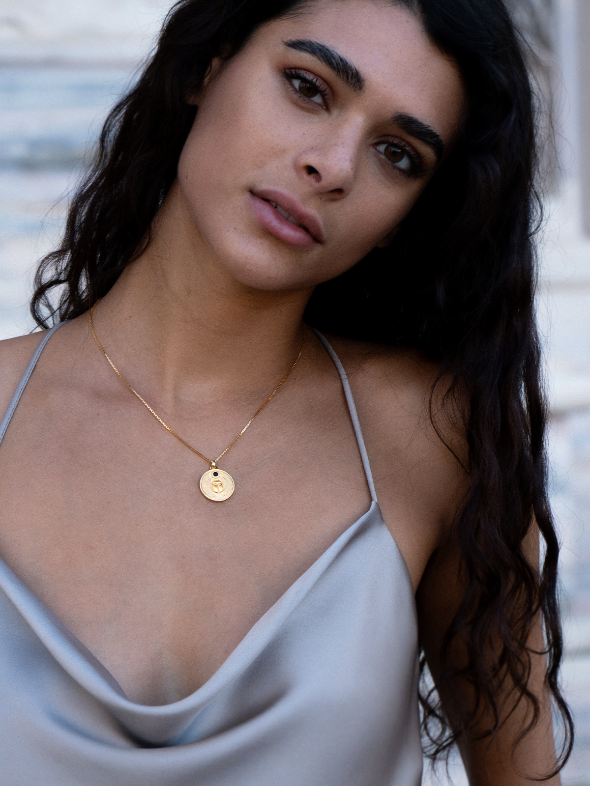 Skarabäus - Halskette - Vermeil