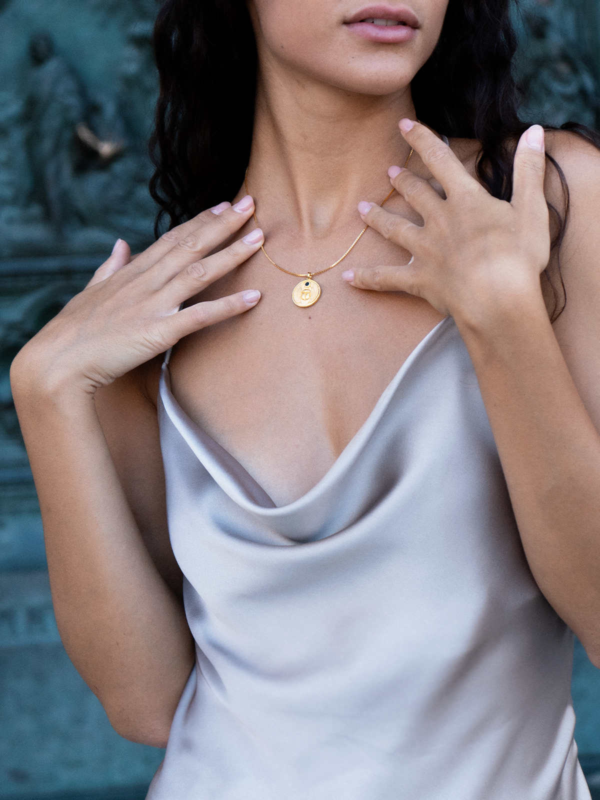 Skarabäus - Halskette - Vermeil