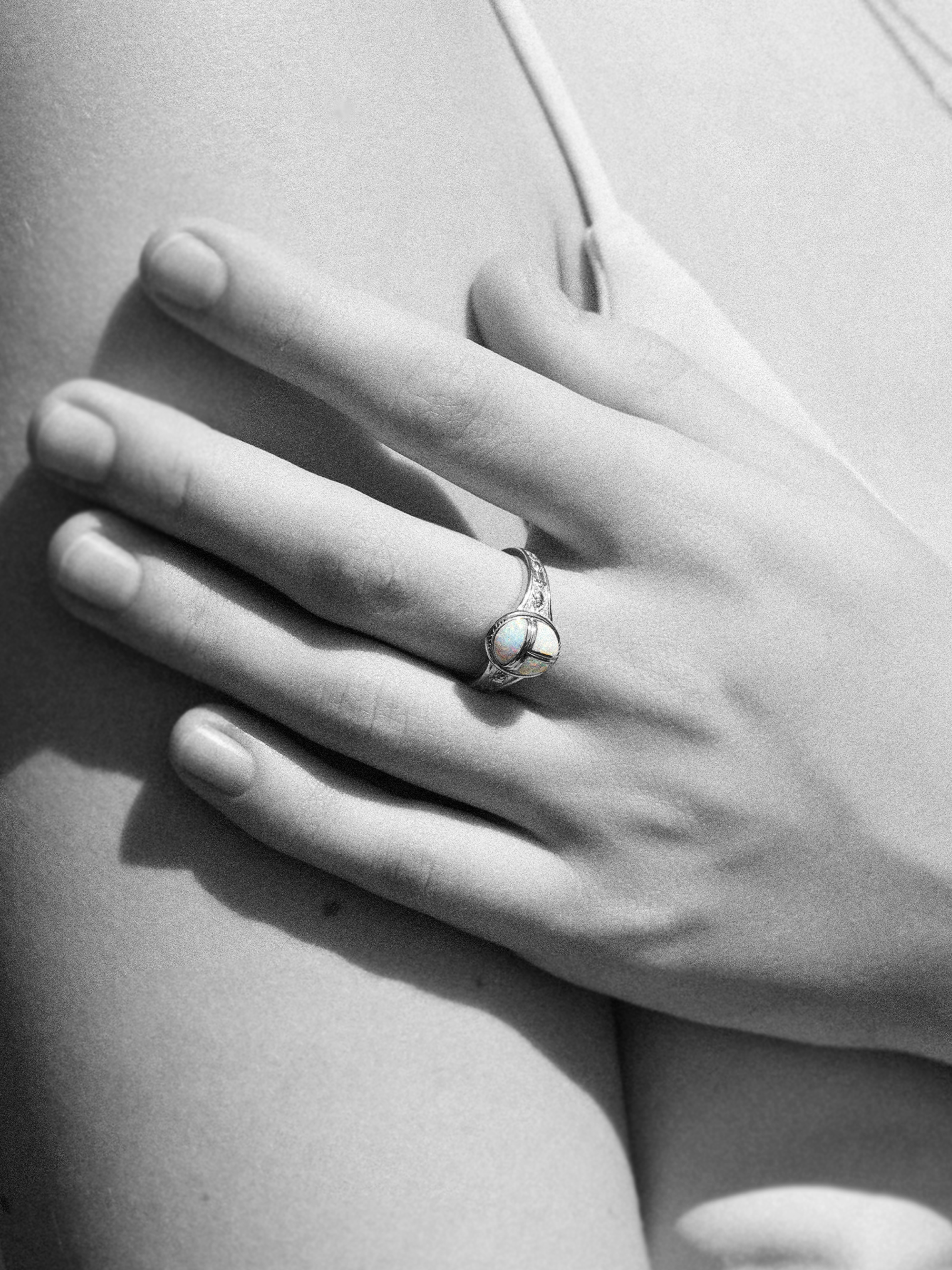 Scarab Opal Ring Silber