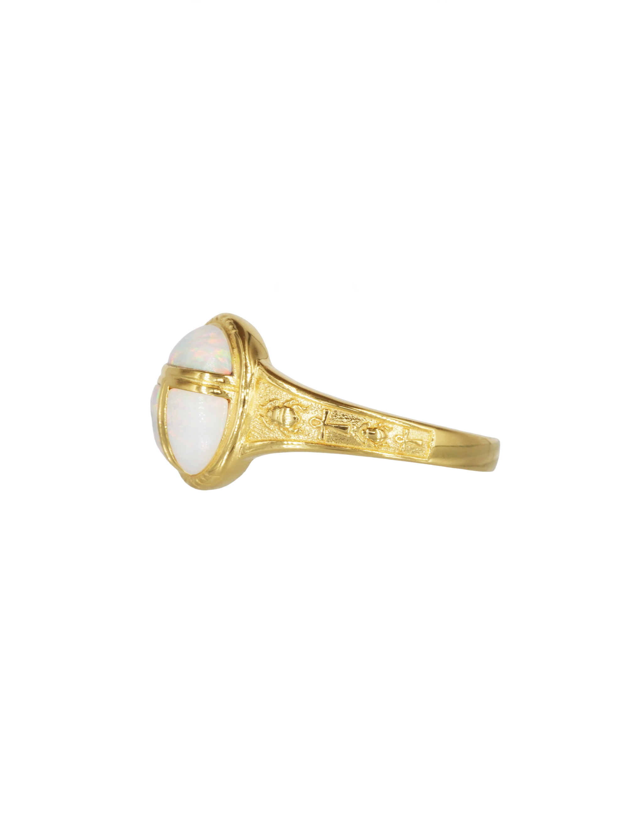 Scarab Opal Ring Vermeil