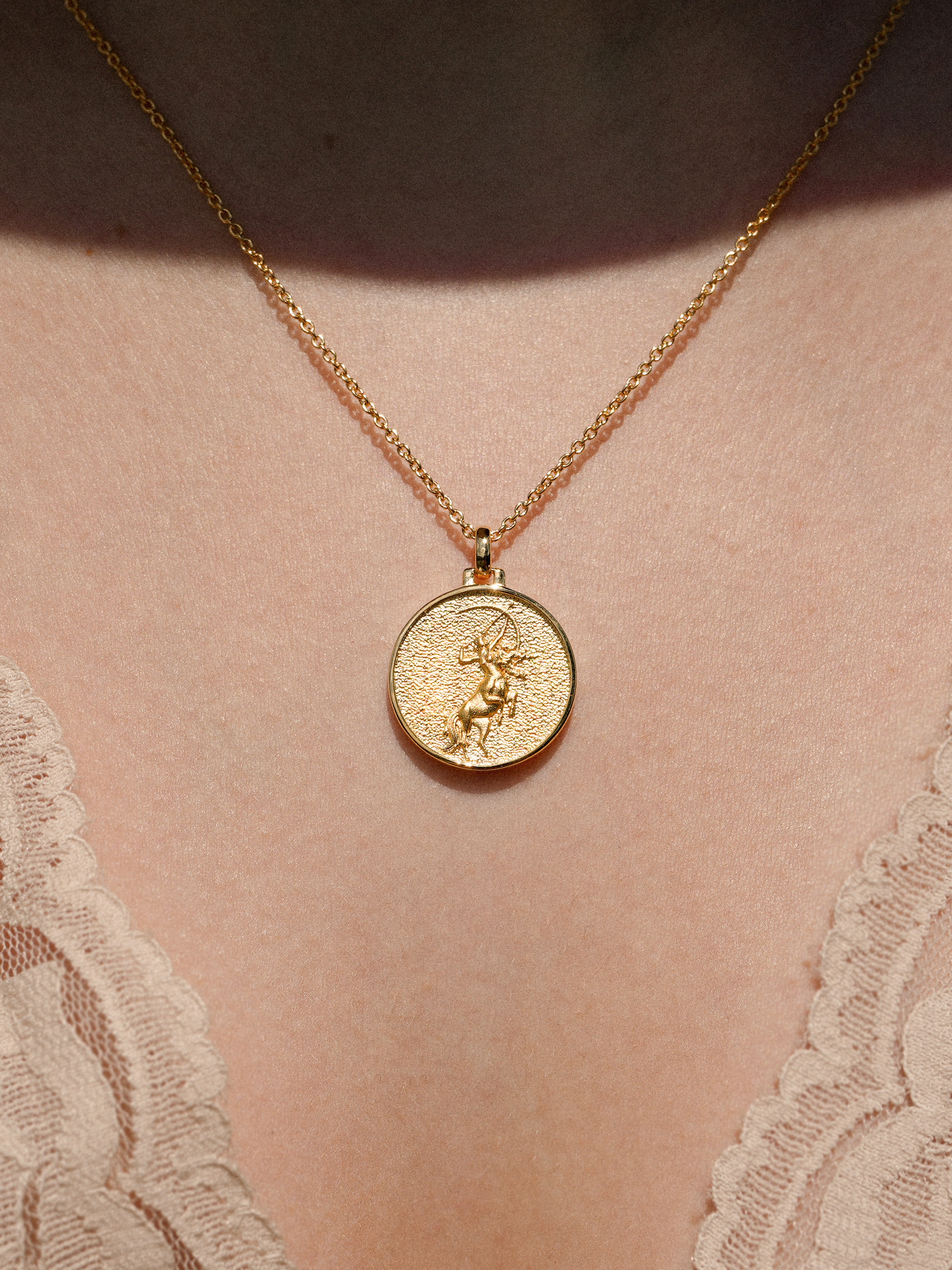 Schütze - Halskette - Vermeil