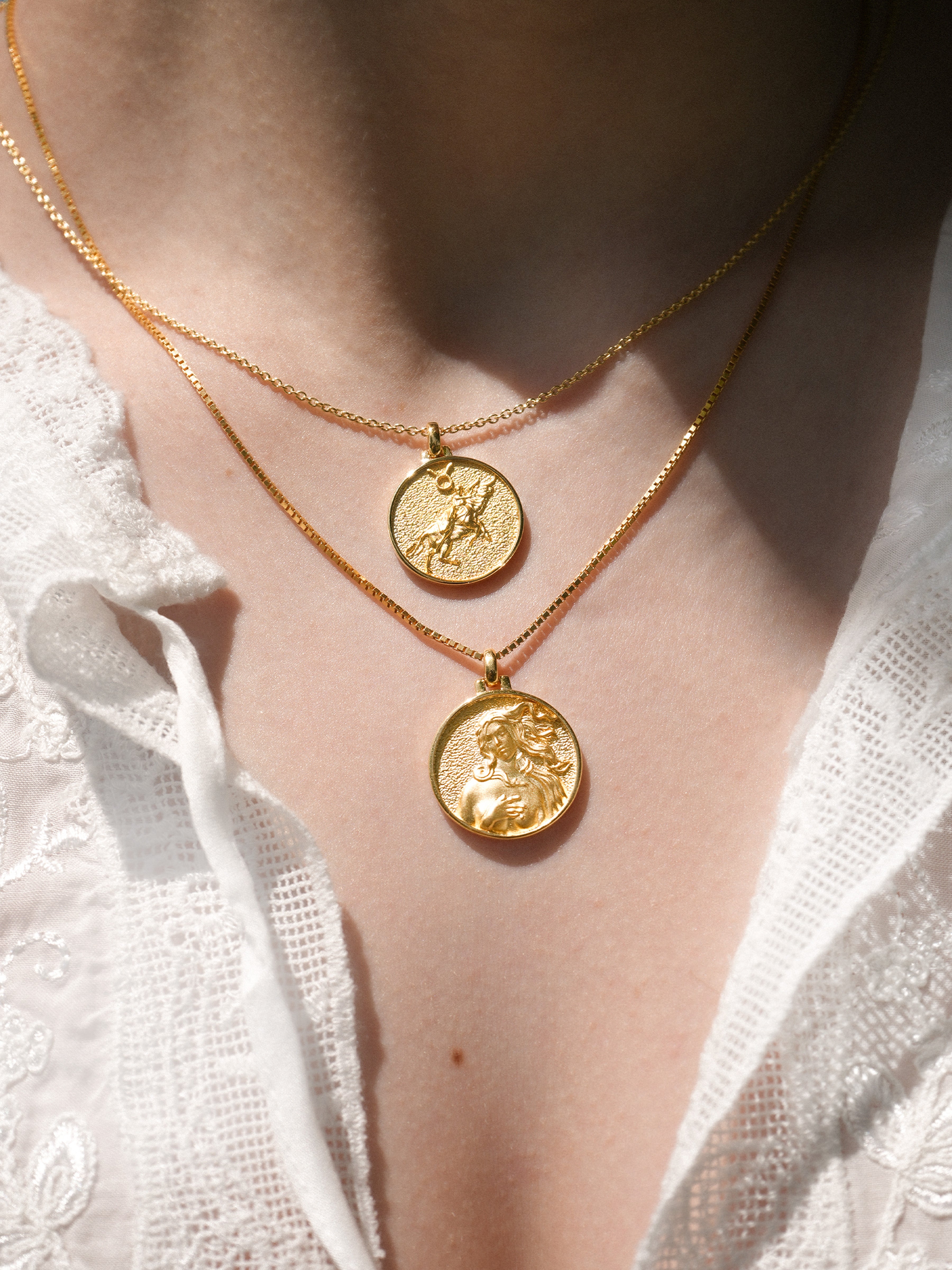 Stier Halskette Vermeil