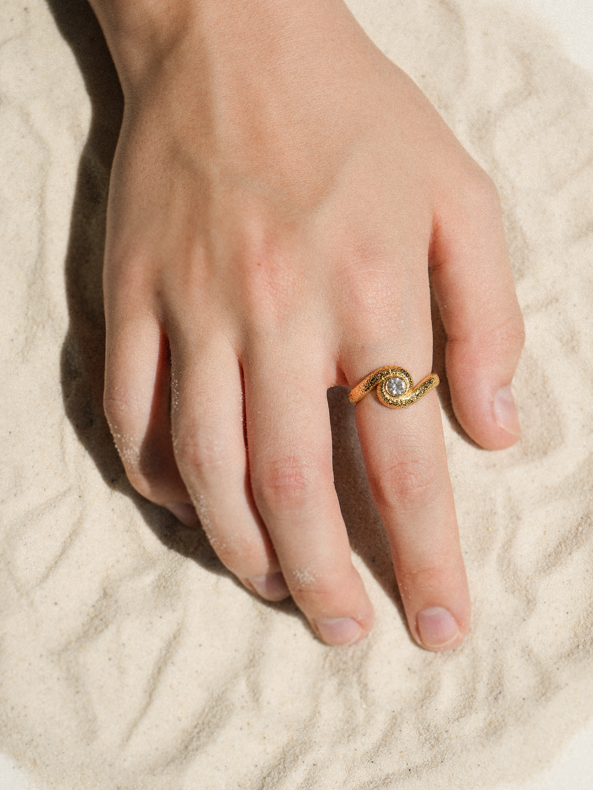 Snake Spiral Ring Vermeil
