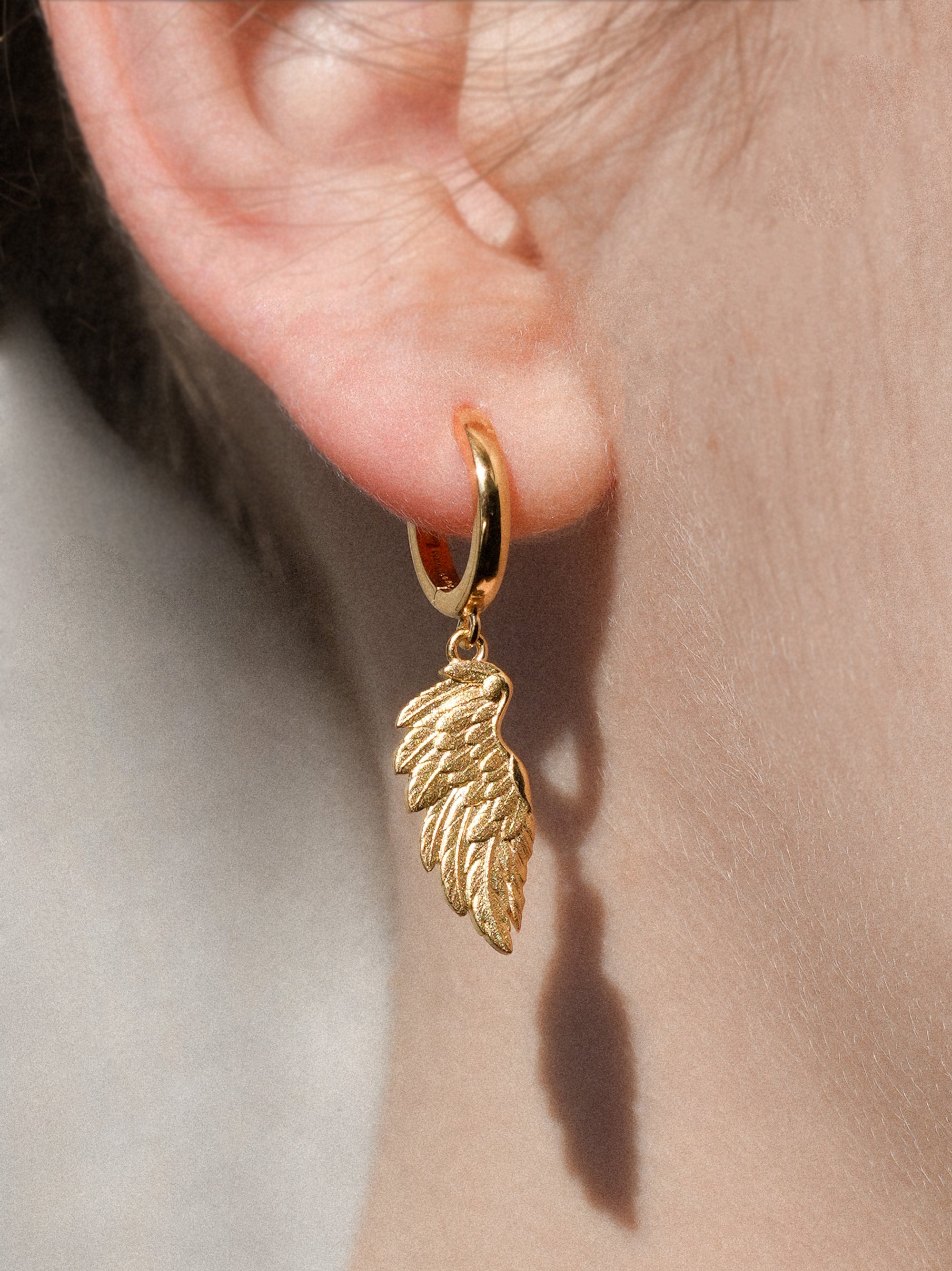 Boucles d'Oreilles Aile d'Ange Vermeil