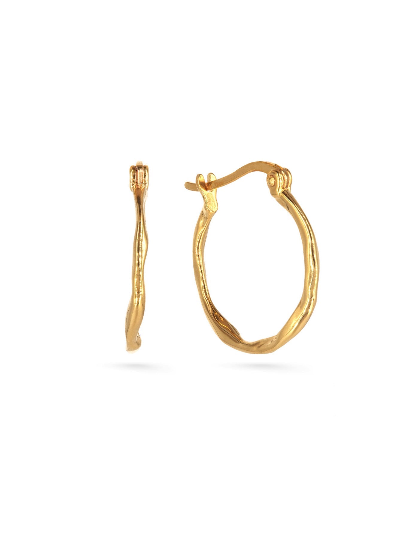 Irregular Hoops Small - Ohrringe - Vermeil