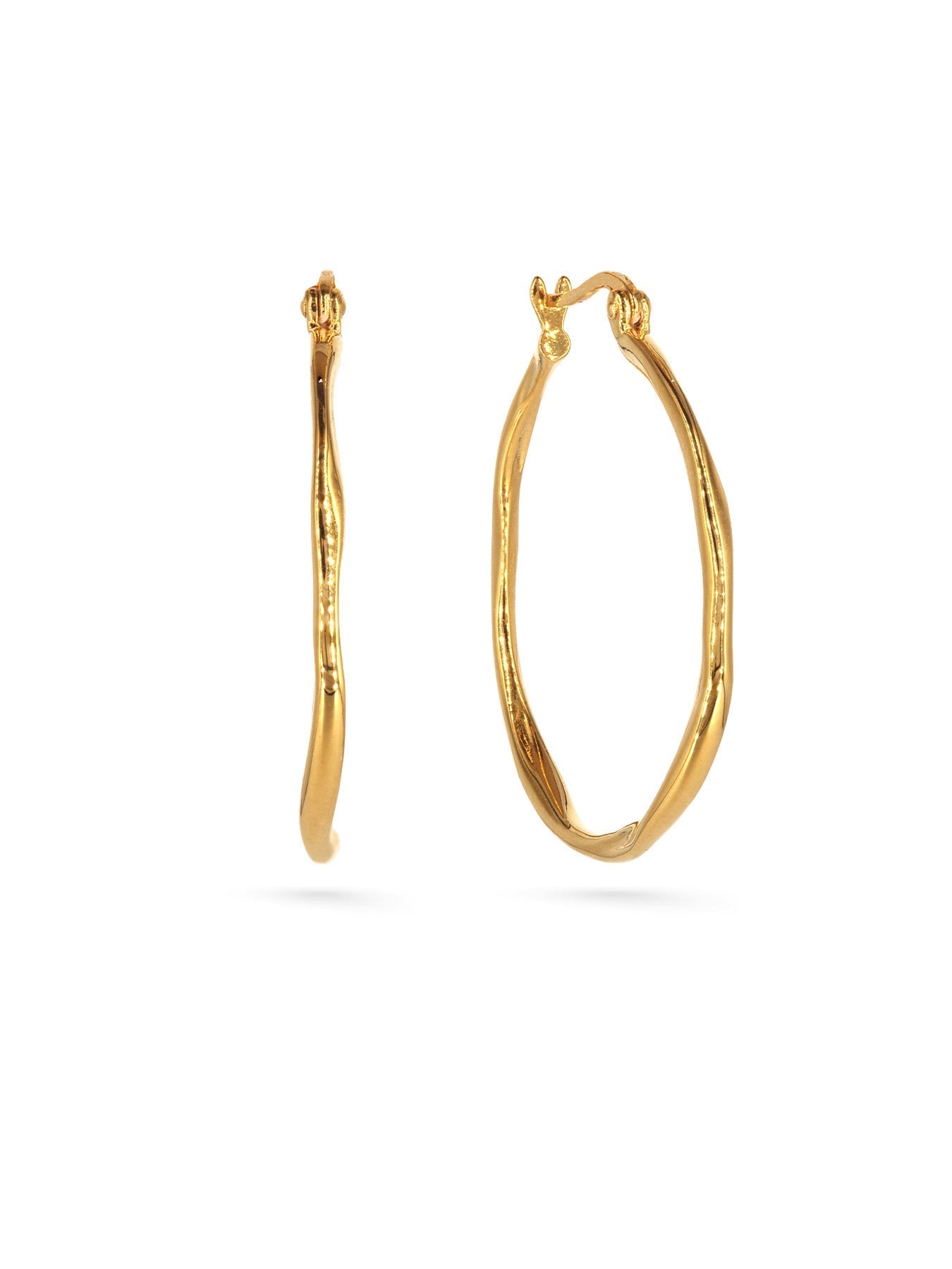 Irregular Hoops Medium - Ohrringe - Vermeil