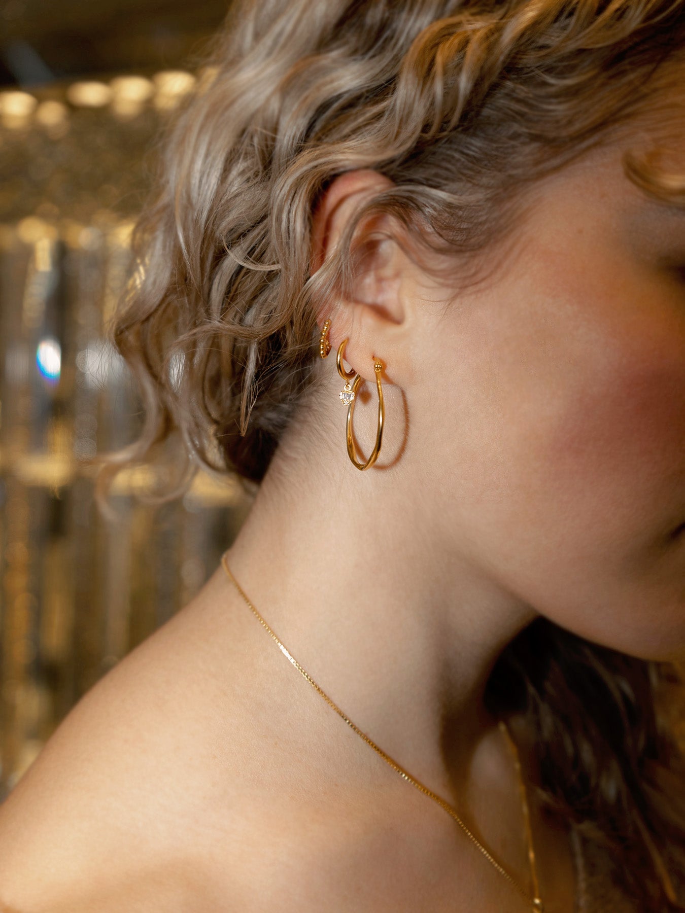 Irregular Hoops Medium - Ohrringe - Vermeil