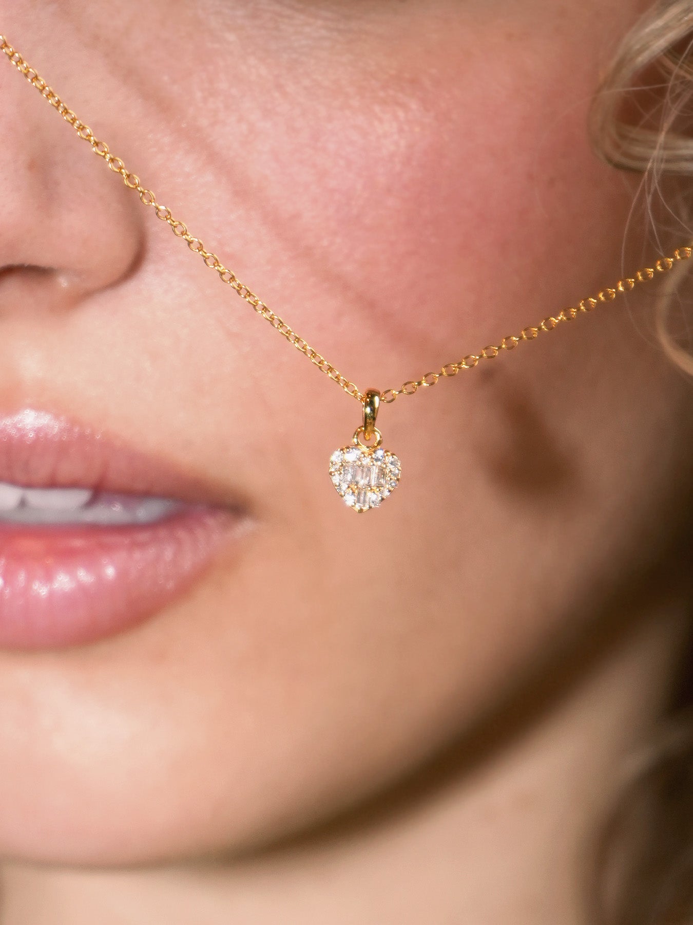 Diamant Coeur - Collier - Vermeil
