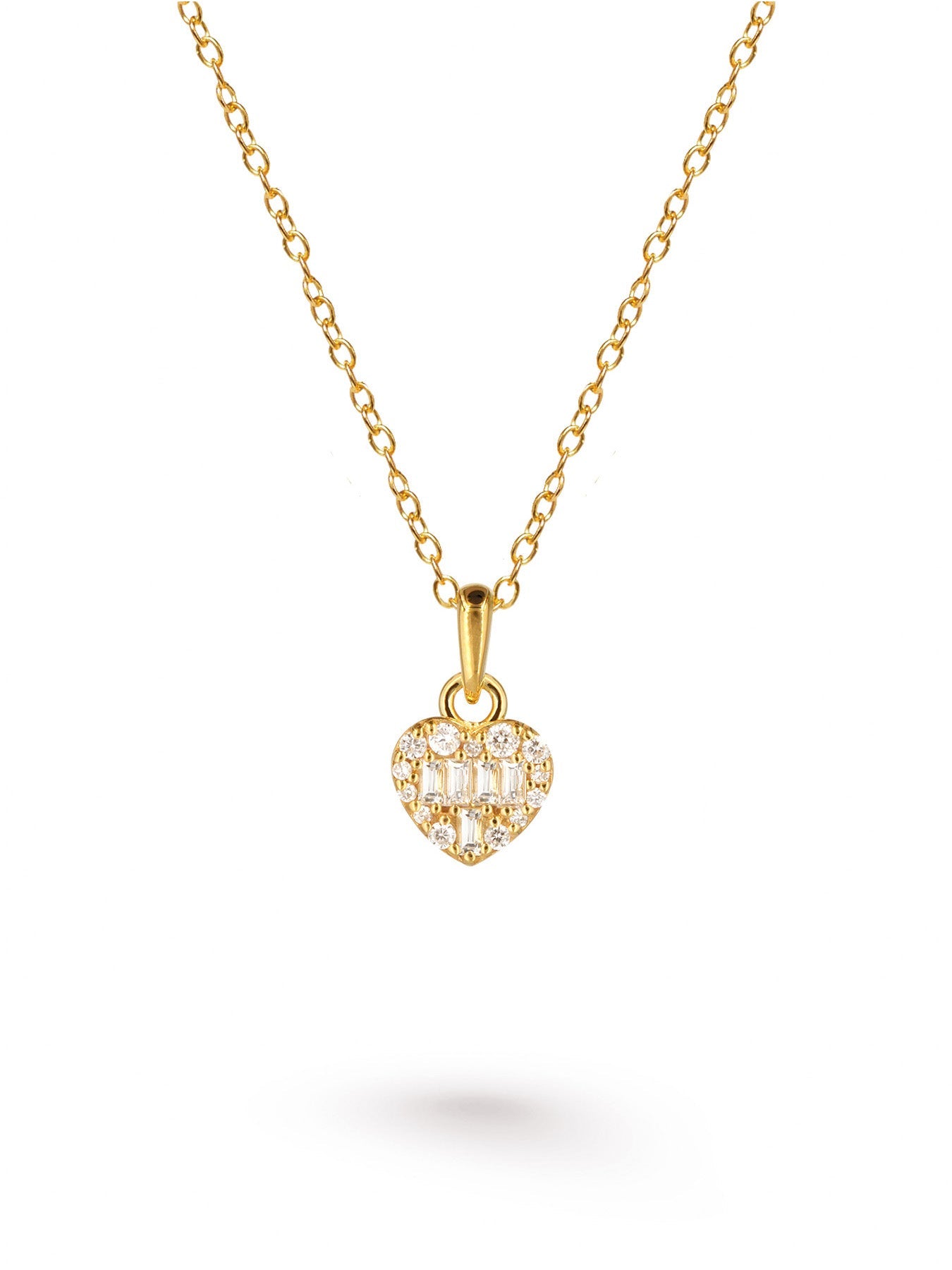 Diamant Coeur - Collier - Vermeil