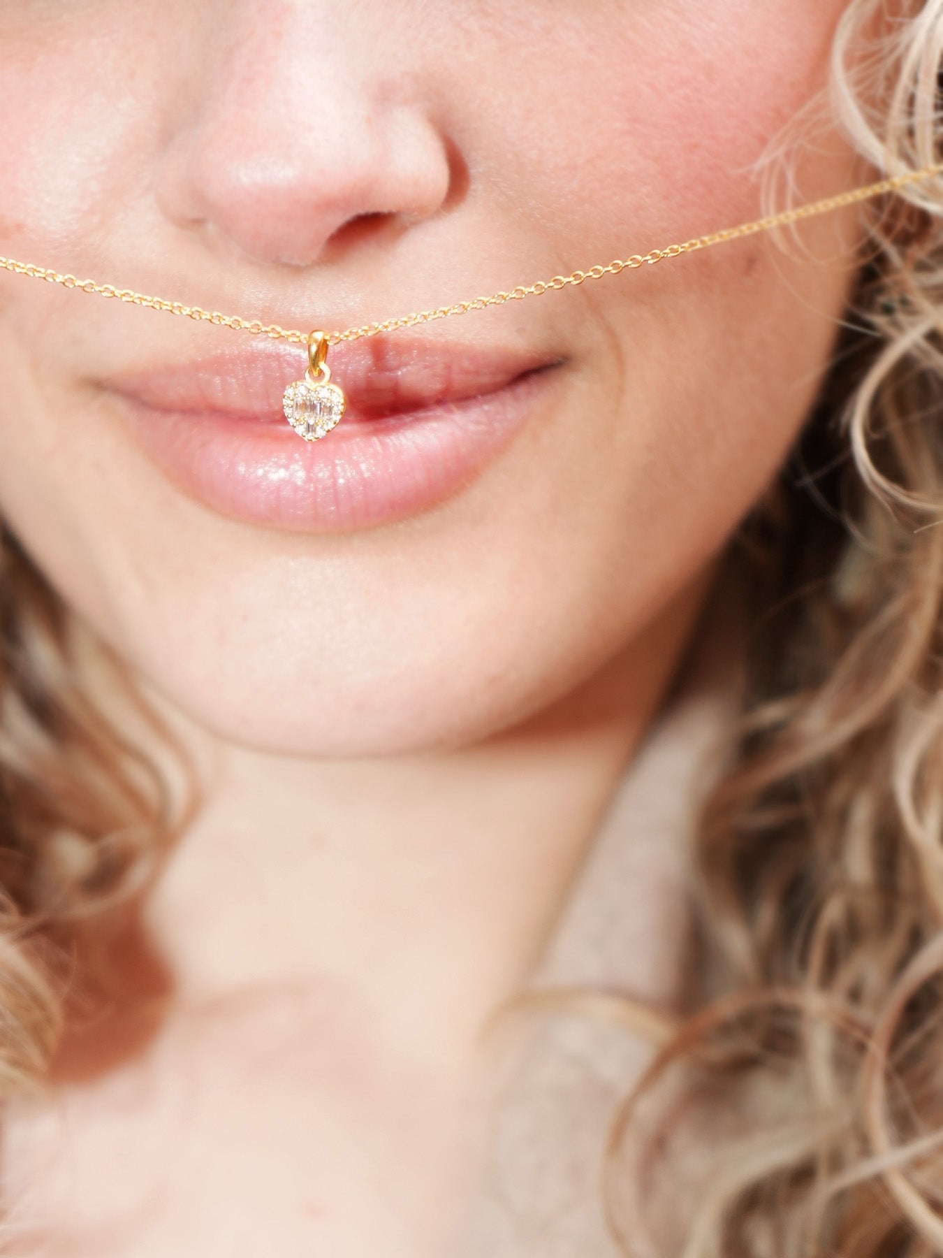 Diamant Coeur - Collier - Vermeil