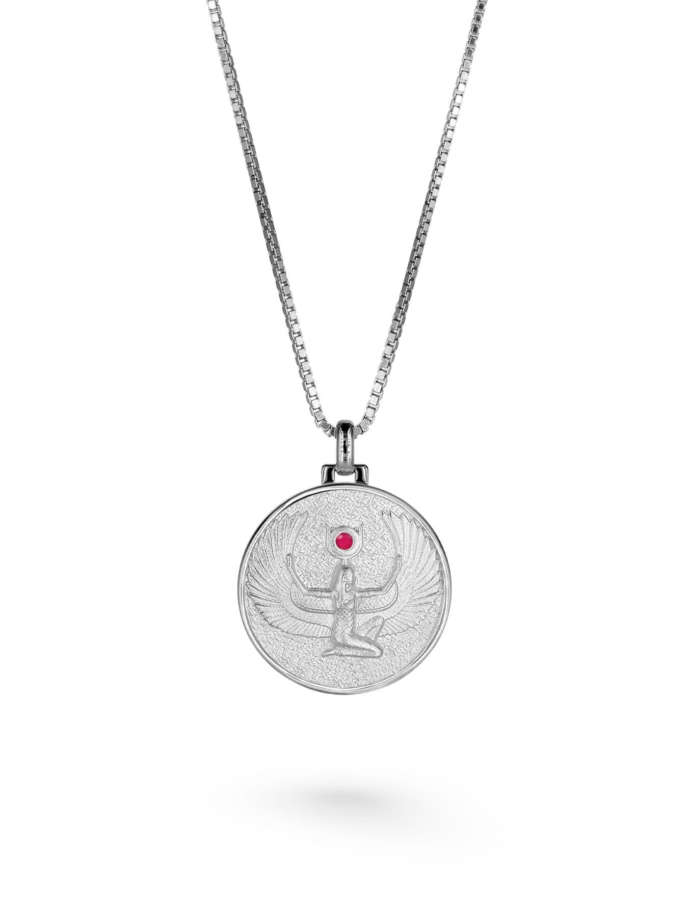 Isis Ruby - Necklace - Silver
