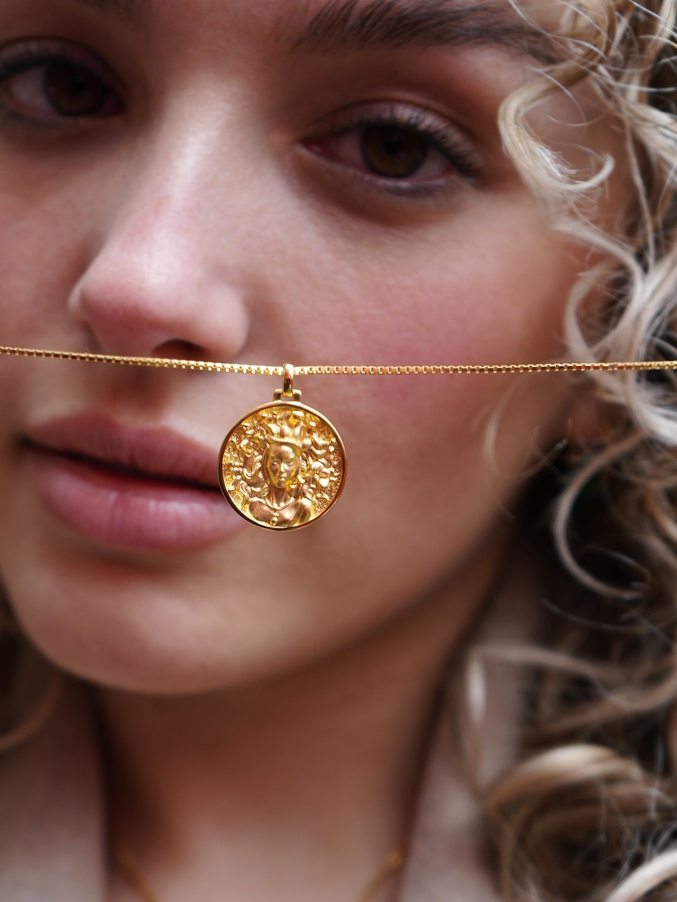 Medusa Necklace Vermeil