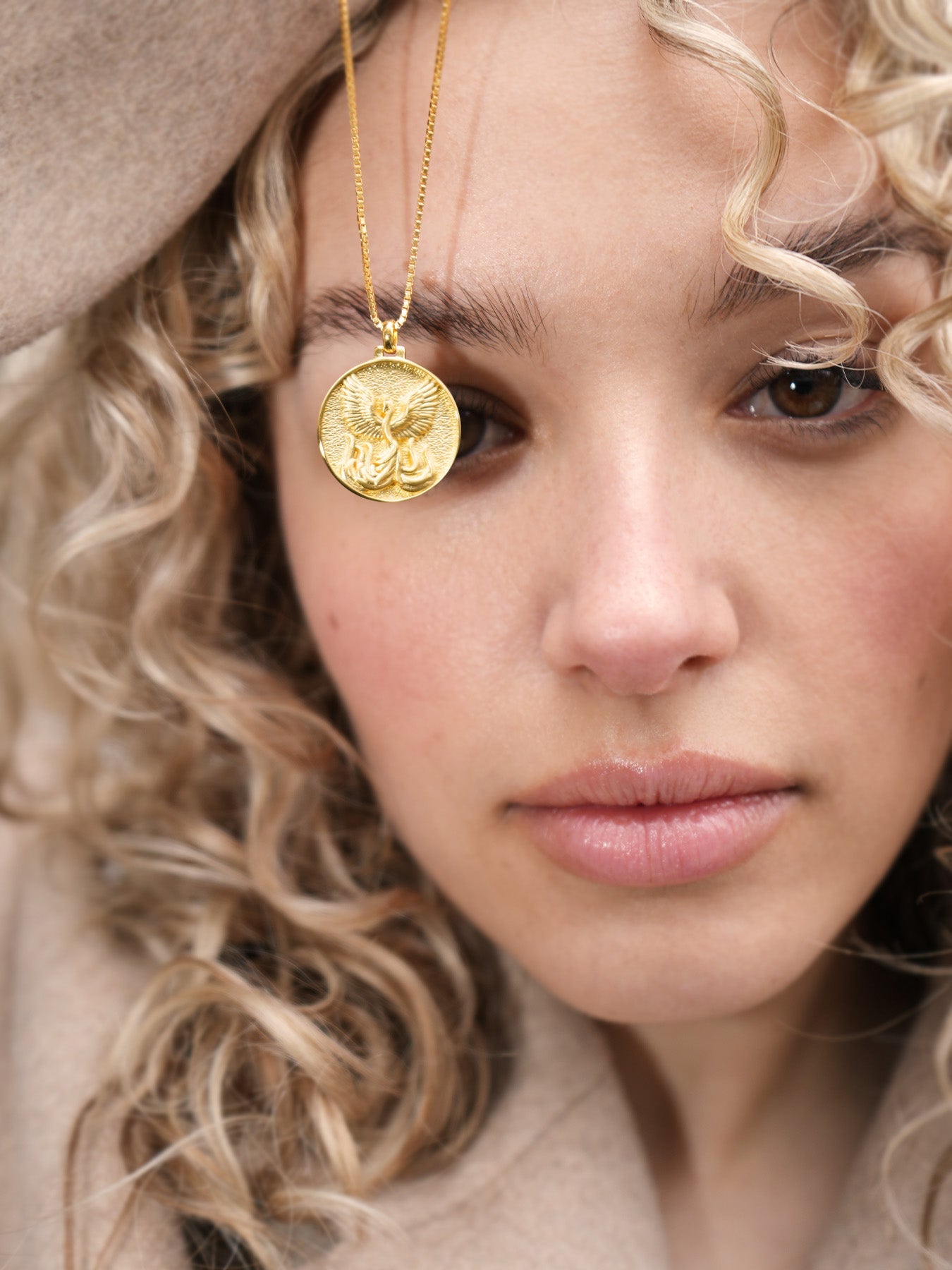 Phoenix - Necklace - Solid - Gold