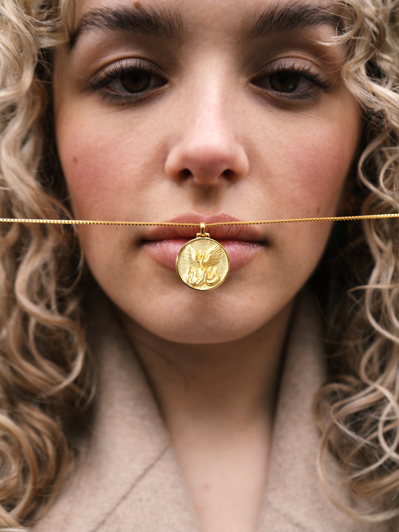 Phoenix - Necklace - Solid - Gold