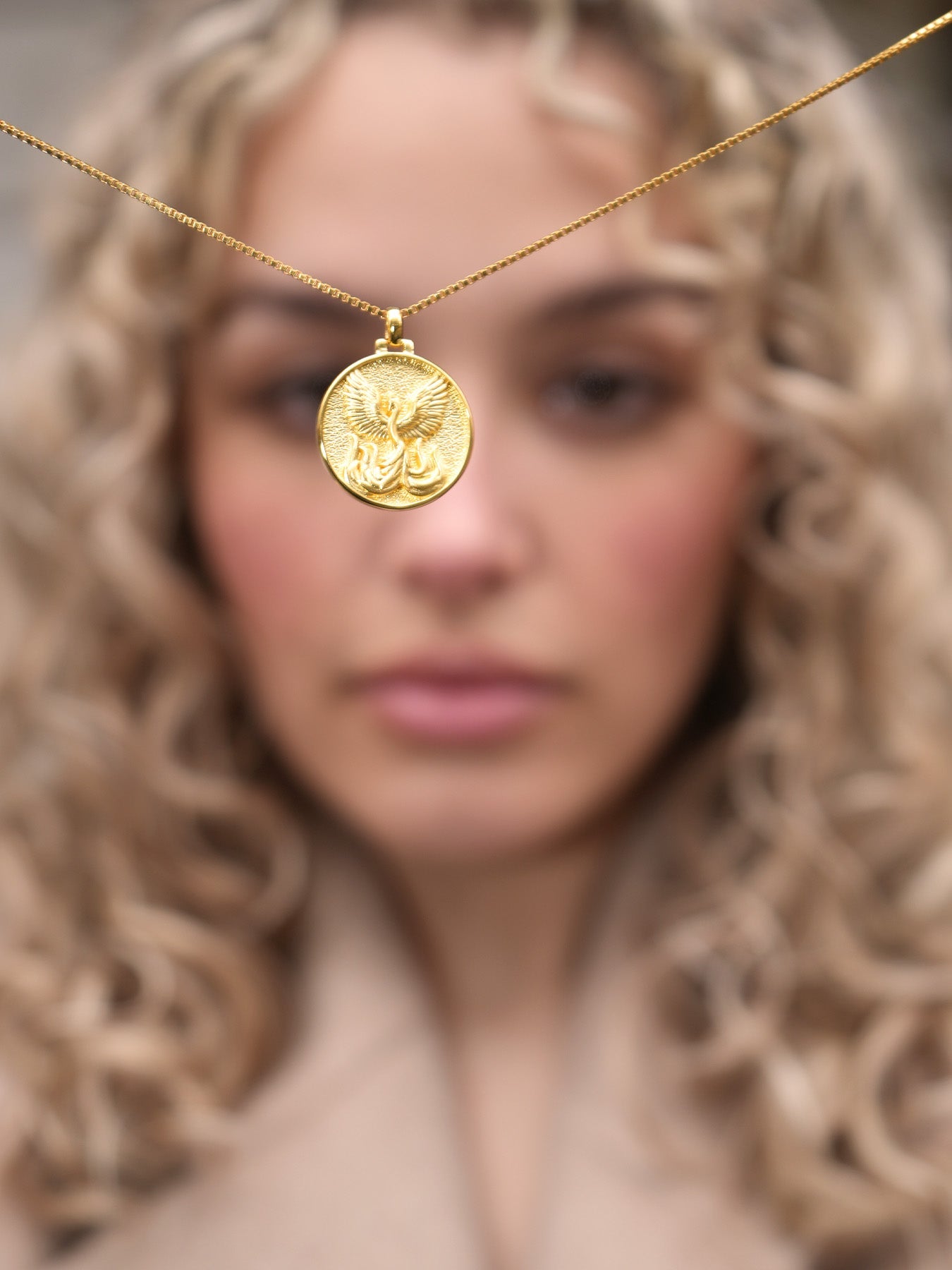 Phoenix - Necklace - Solid - Gold