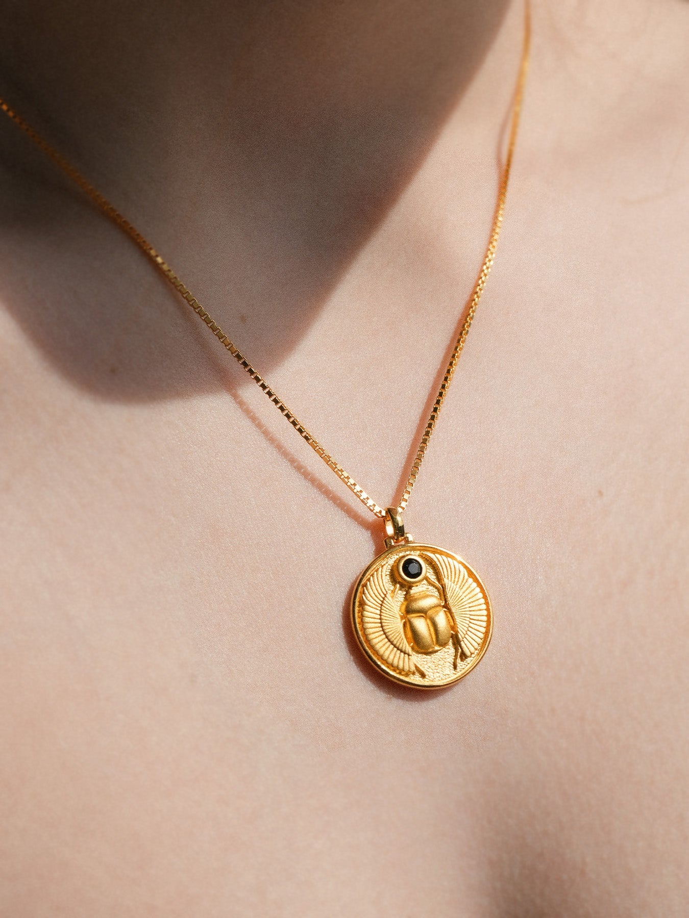 Skarabäus - Halskette - Vermeil