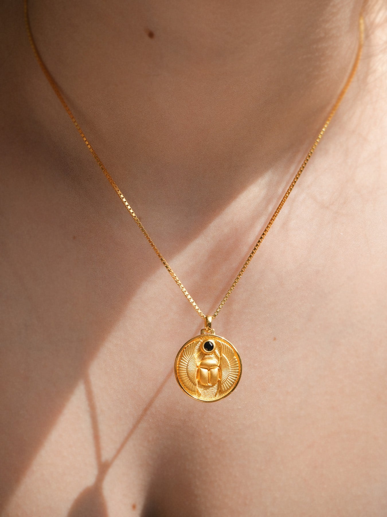 Skarabäus - Halskette - Vermeil