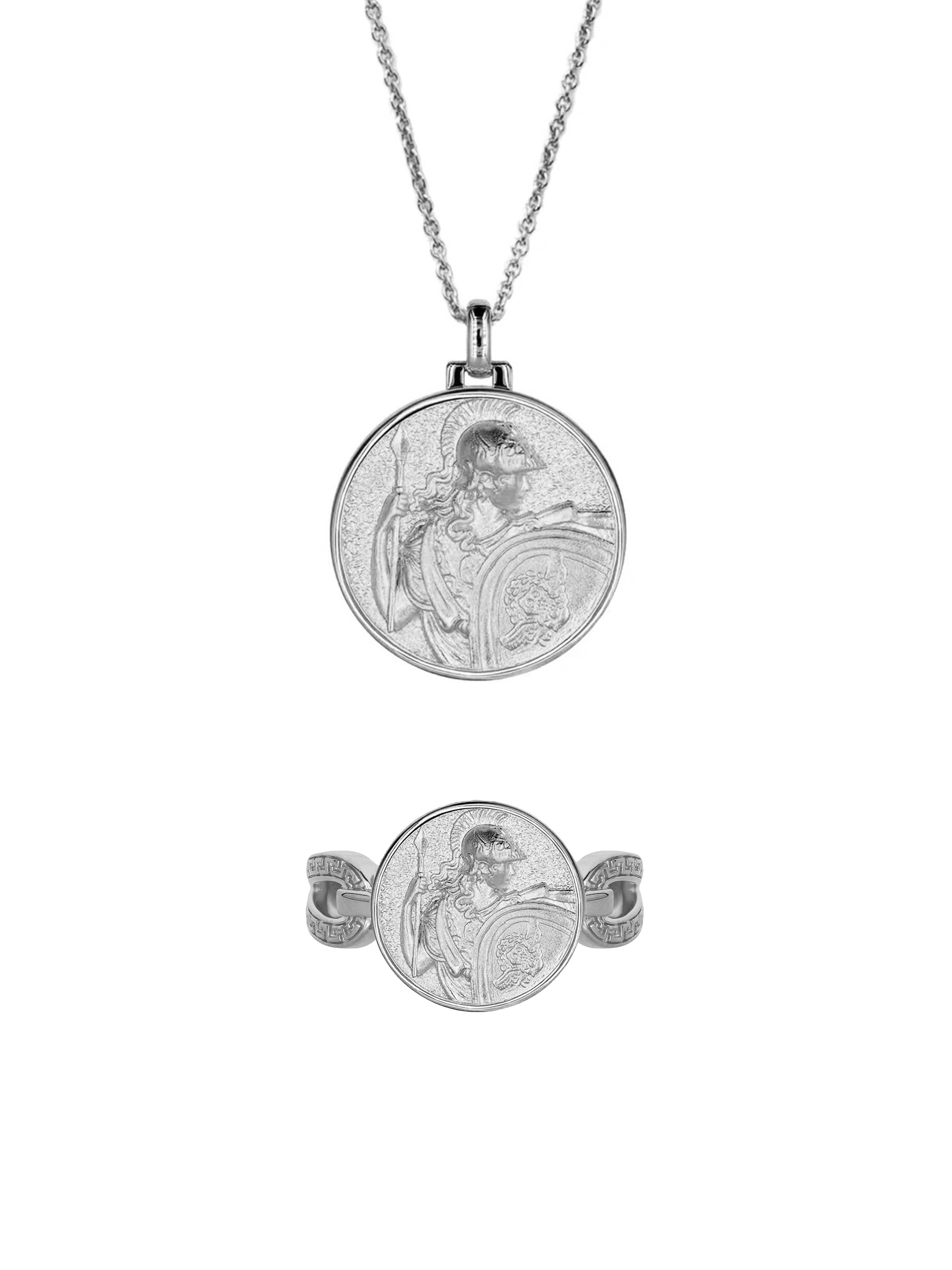 Athéna Goddess Duo Ring – Argent