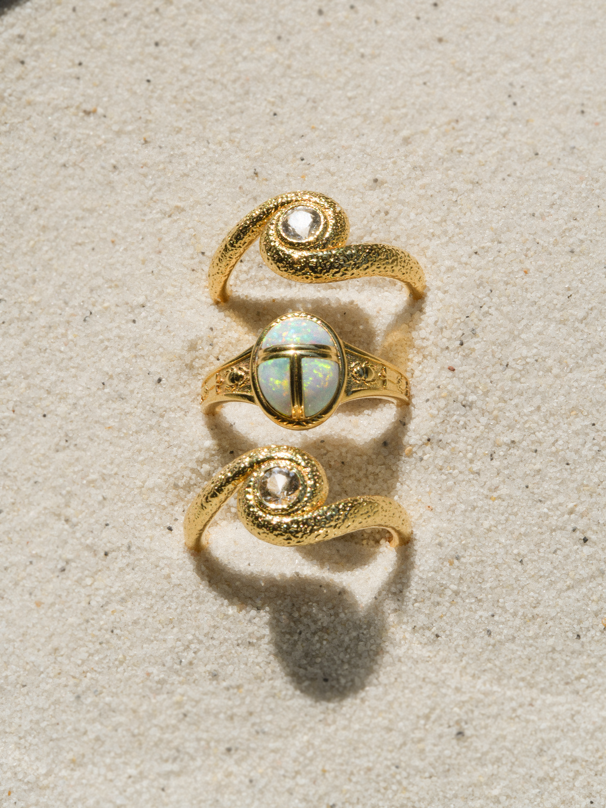 Scarab Opal Ring Vermeil