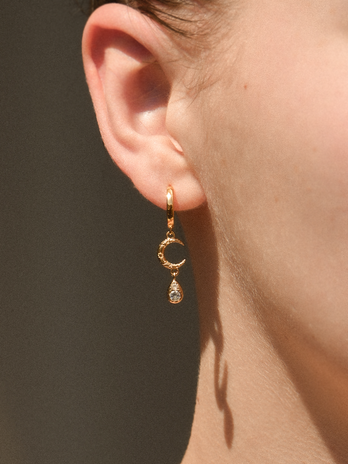 Luna Teardrop Ohrringe Vermeil