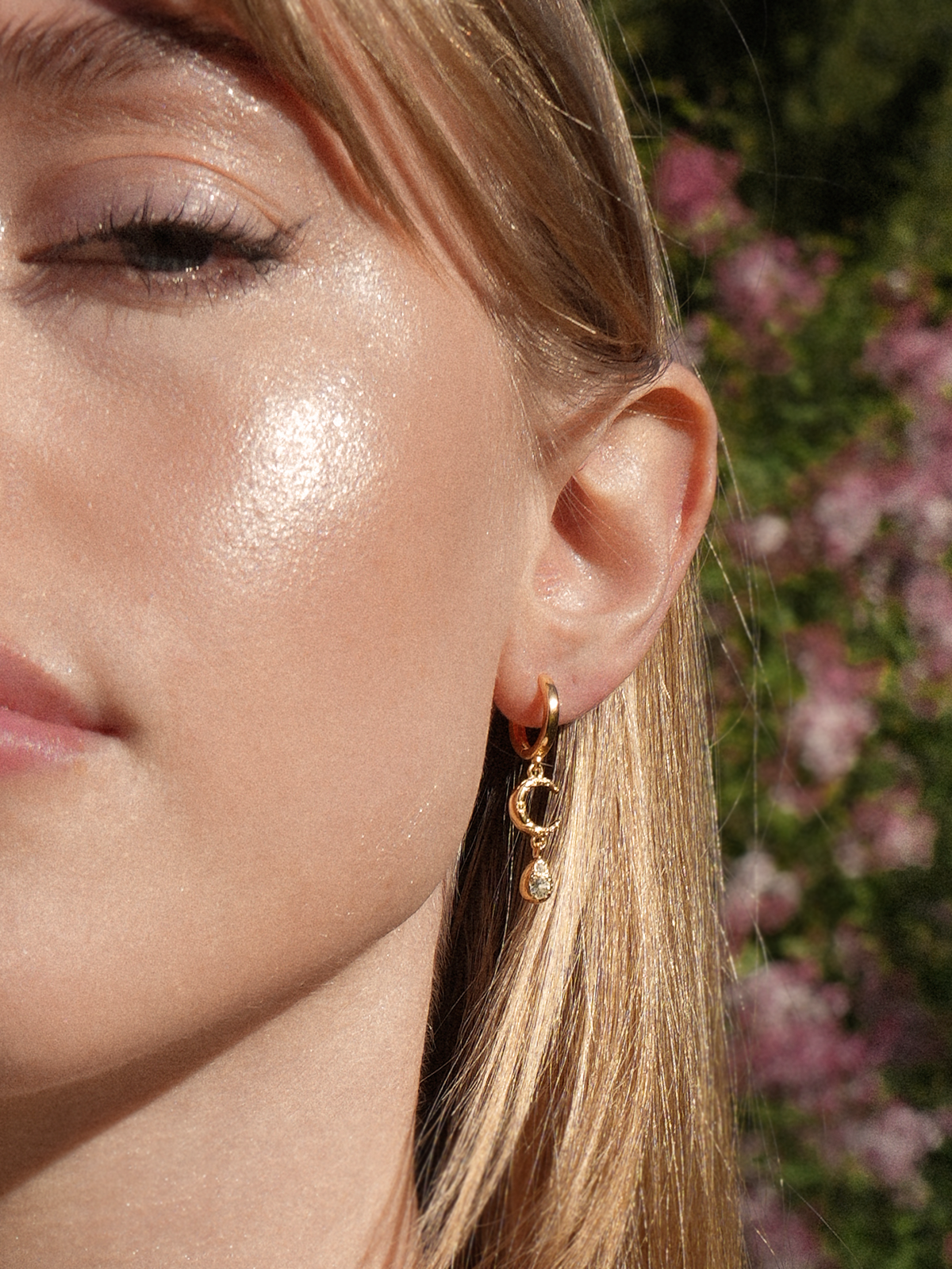 Boucles d’oreilles Luna Teardrop Vermeil