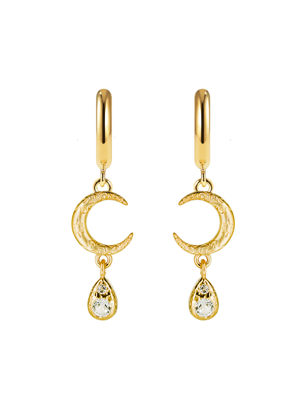 Boucles d’oreilles Luna Teardrop Vermeil