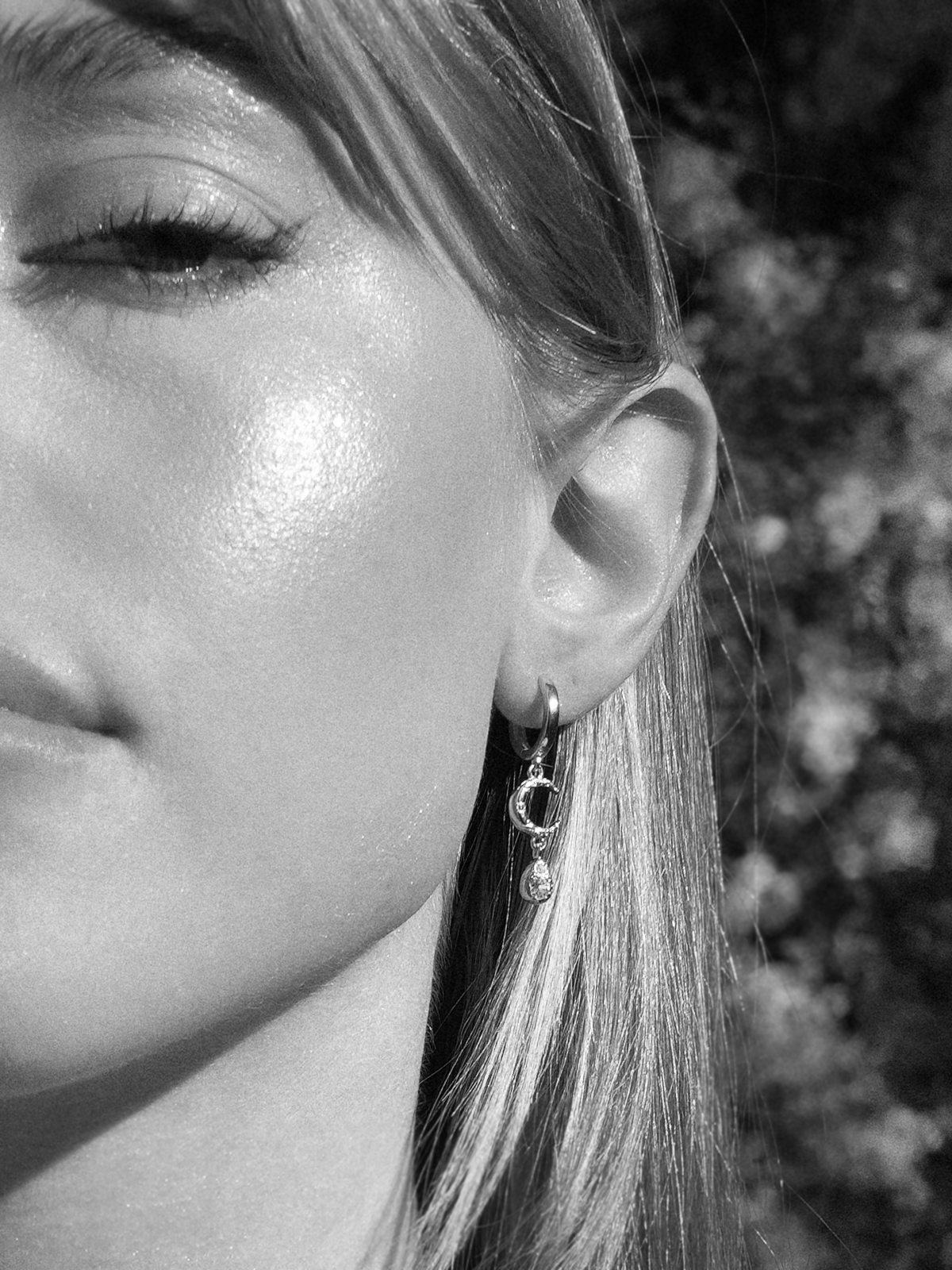 Luna Teardrop Earrings Silver