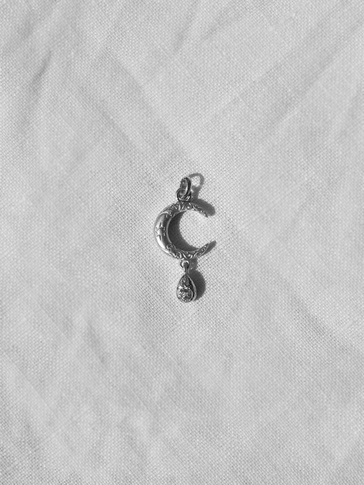 Collier Luna Teardrop Argent