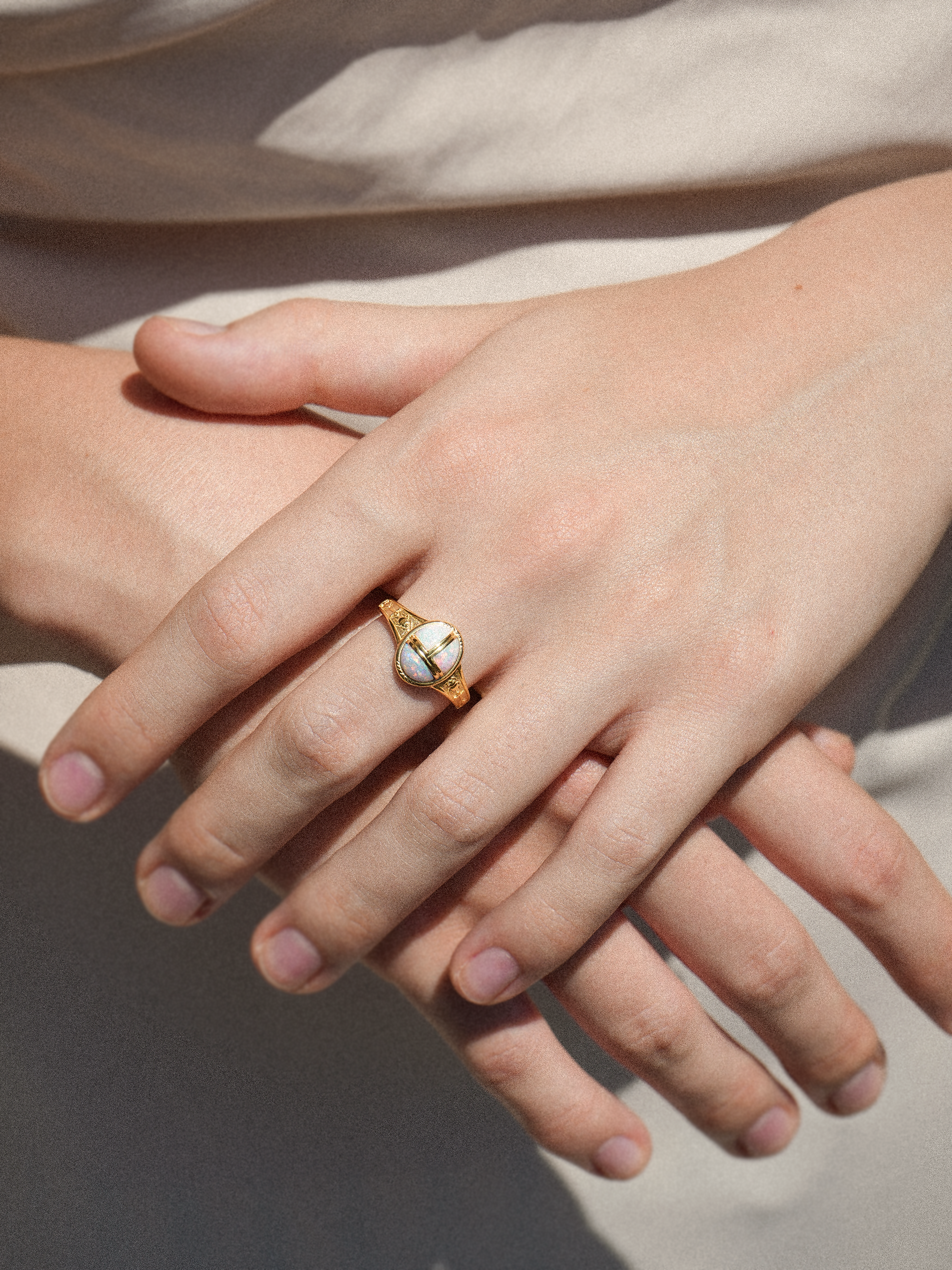 Scarab Opal Ring Vermeil