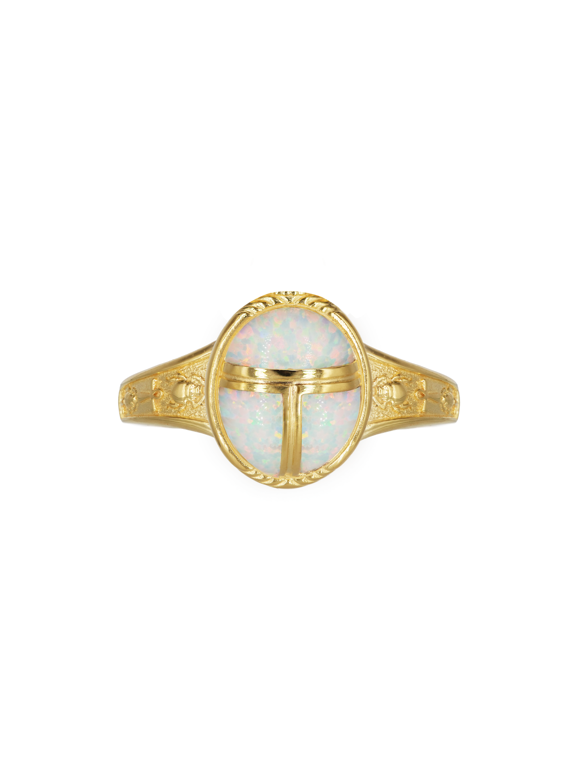Scarab Opal Ring Vermeil
