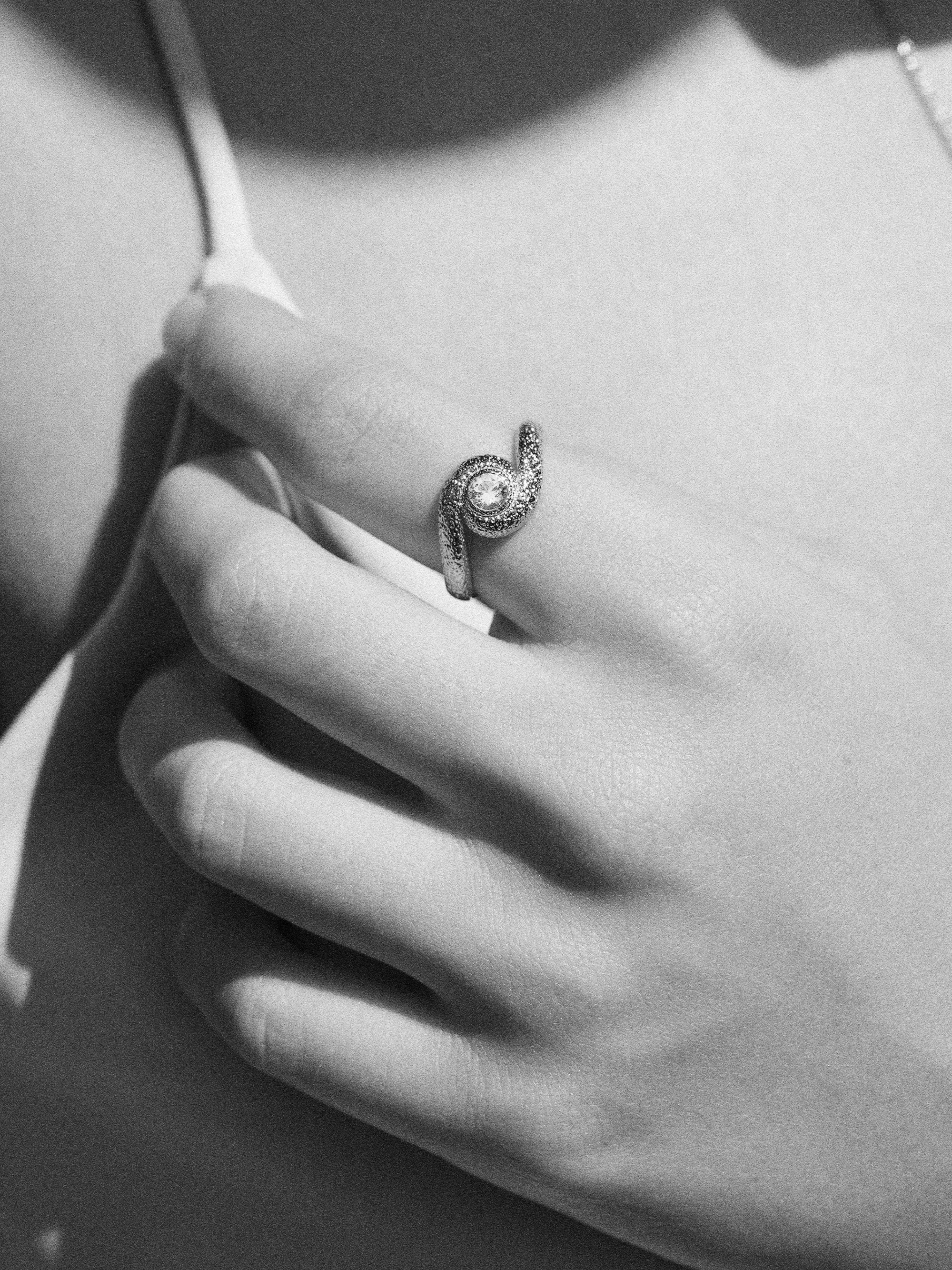 Anillo Serpiente Espiral de Plata