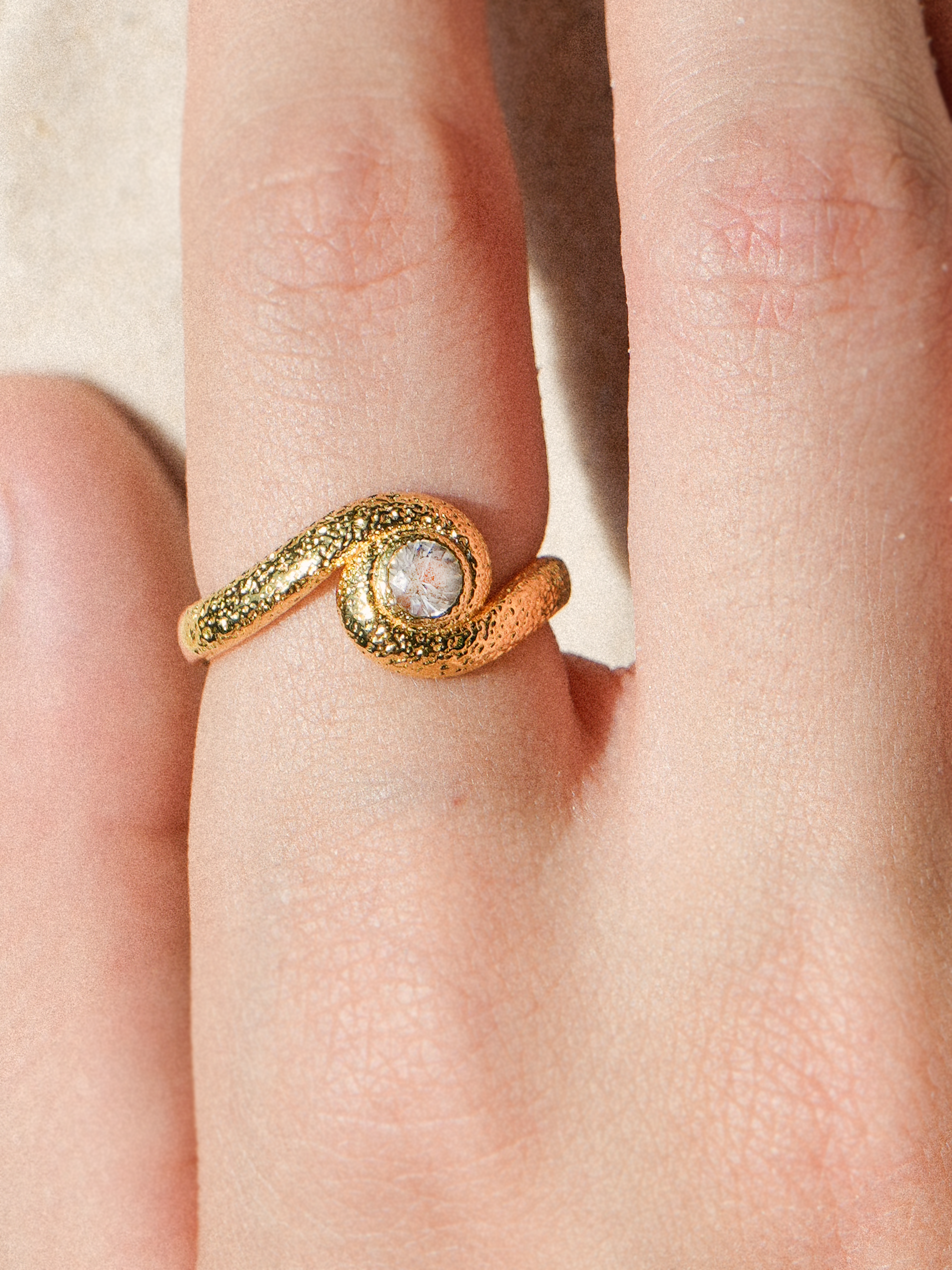 Snake Spiral Ring Vermeil
