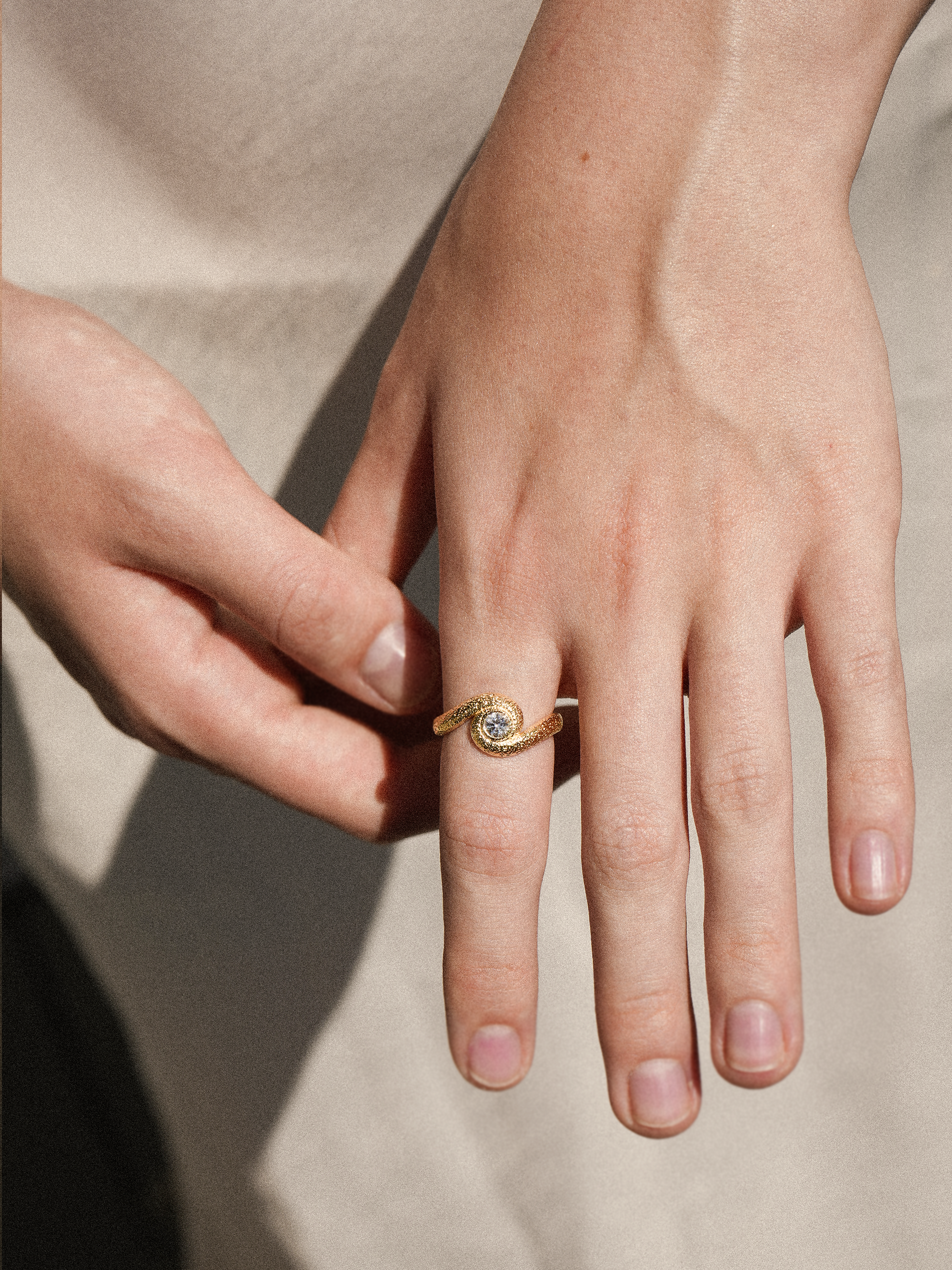 Snake Spiral Ring Vermeil