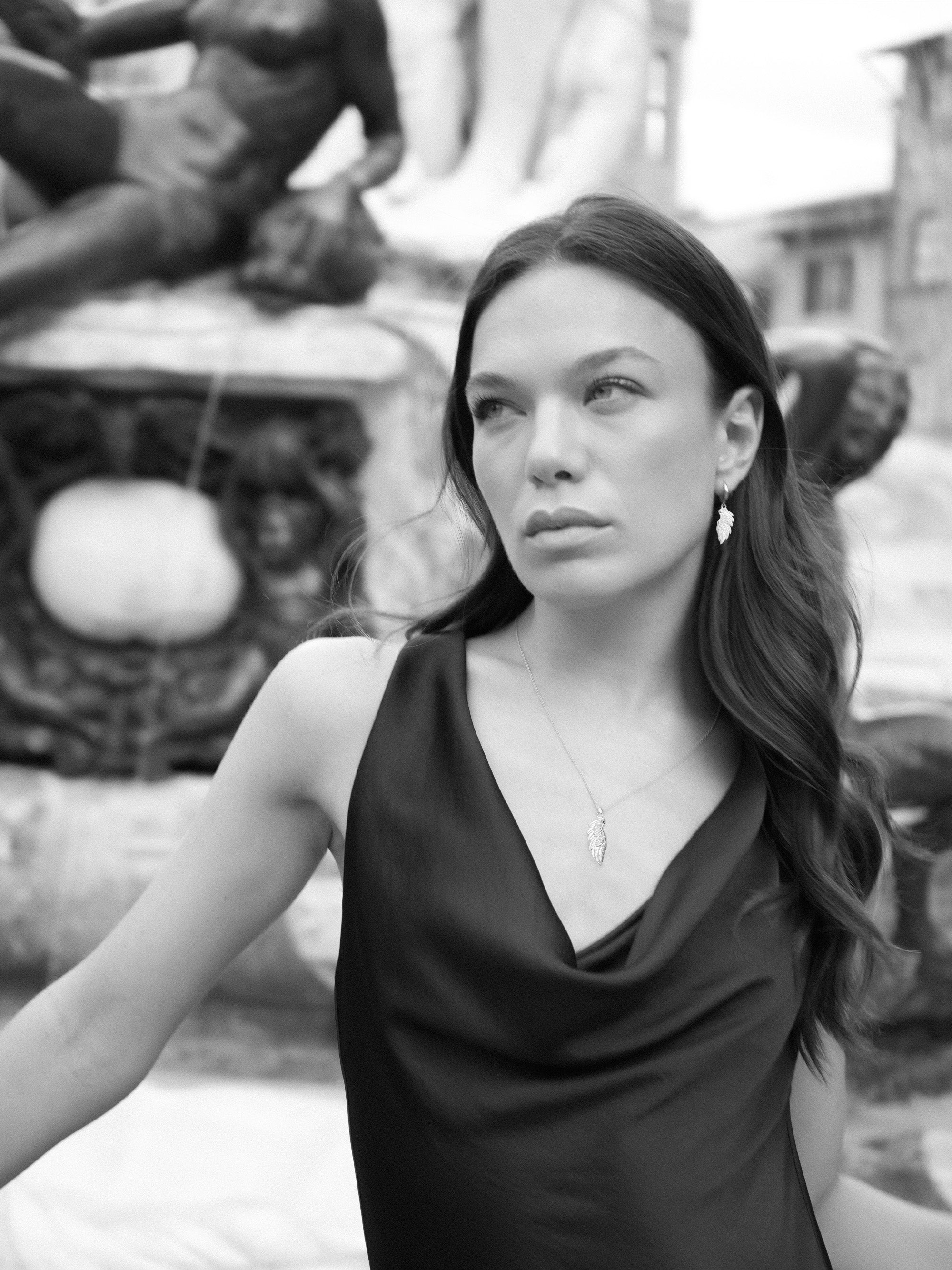 Boucles d'oreilles Aile d'Ange Argent