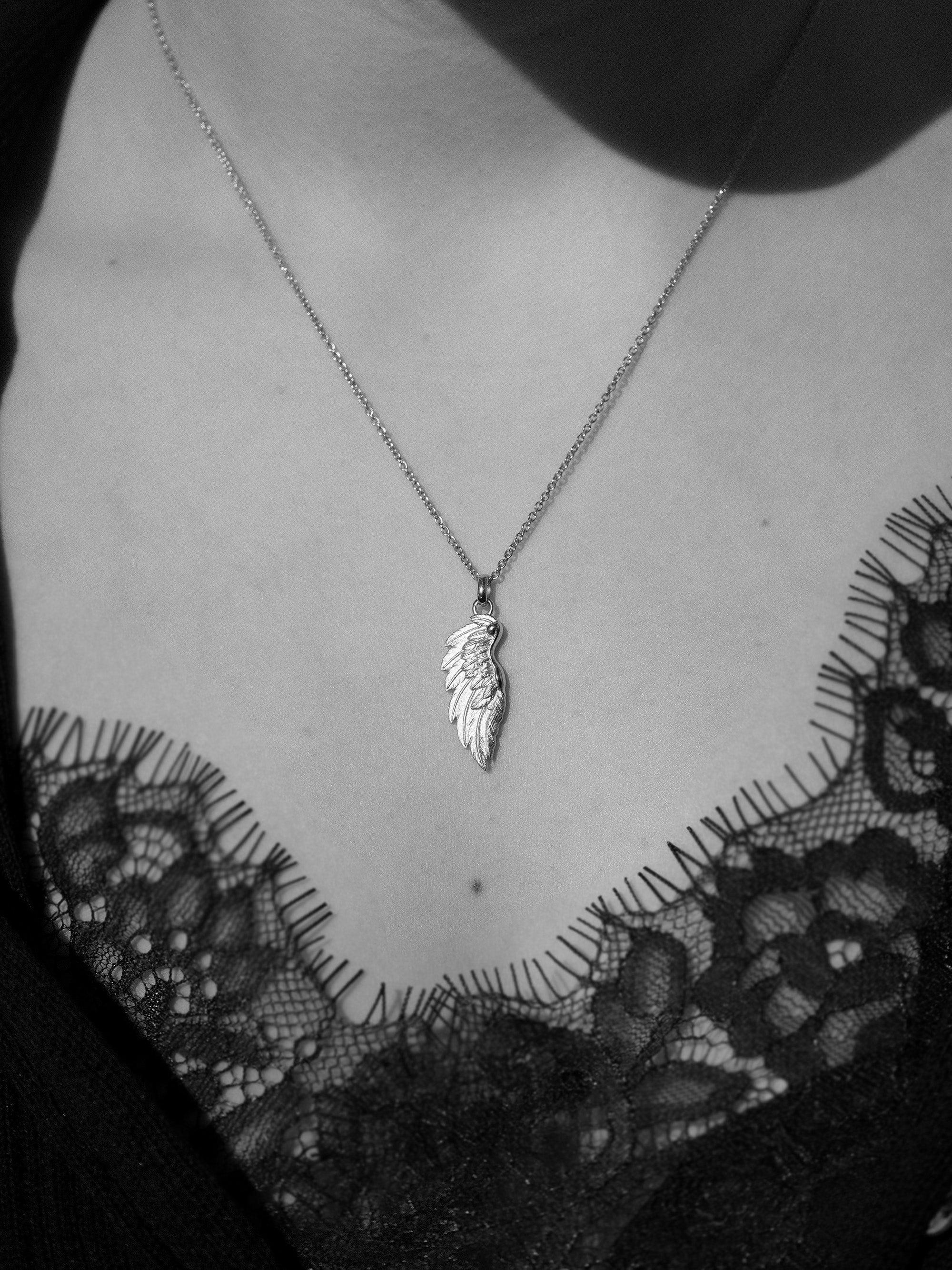 Collar Angel Wing Plata