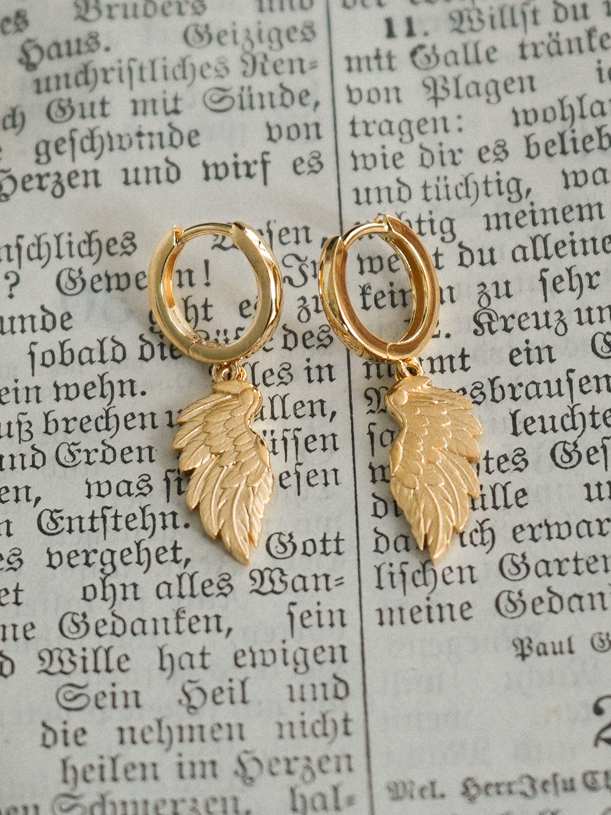 Boucles d'Oreilles Aile d'Ange Vermeil
